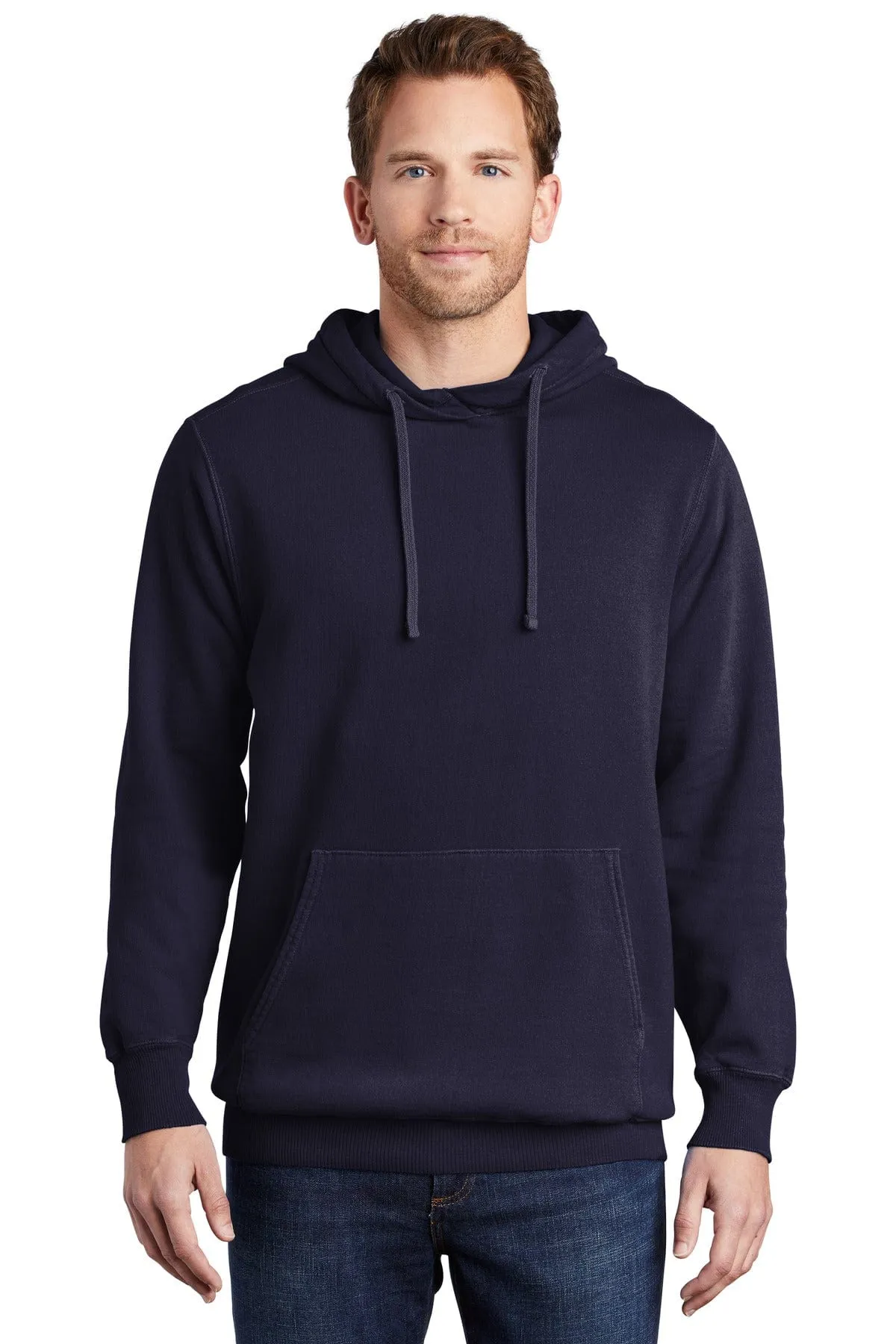 Port & Company ®  Beach Wash ™  Garment-Dyed Pullover Hooded Sweatshirt. PC098H