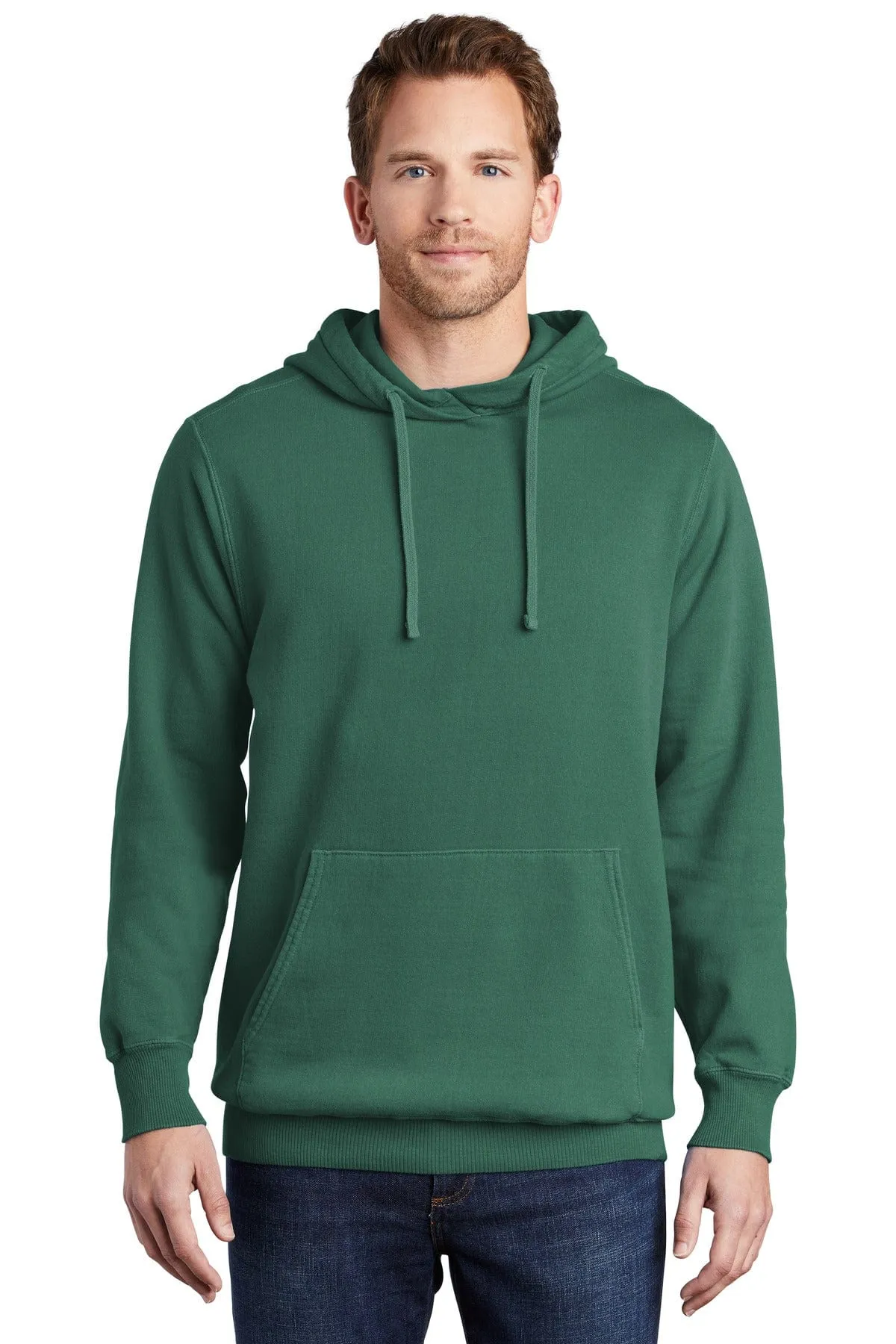 Port & Company ®  Beach Wash ™  Garment-Dyed Pullover Hooded Sweatshirt. PC098H