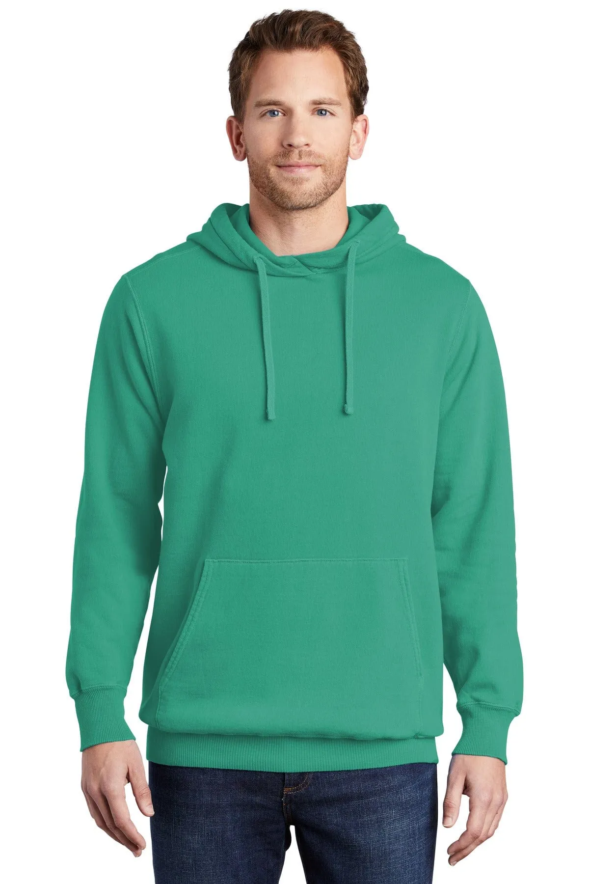Port & Company ®  Beach Wash ™  Garment-Dyed Pullover Hooded Sweatshirt. PC098H