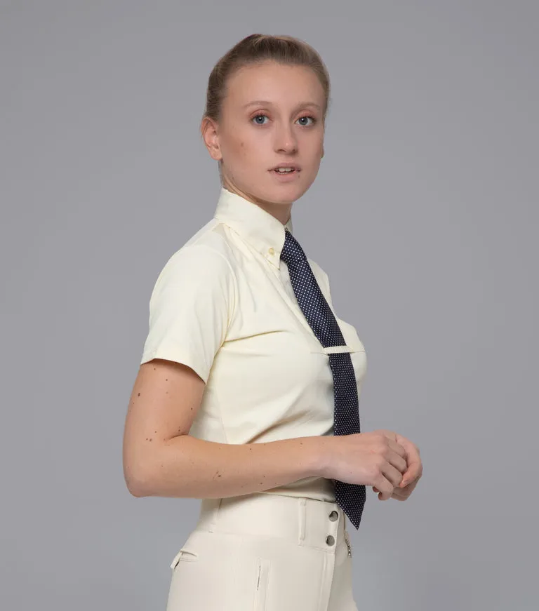 Premier Equine Luciana Ladies Short Sleeve Tie Shirt (cream or white)