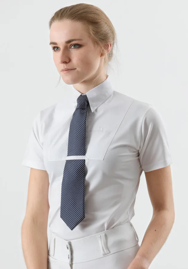 Premier Equine Luciana Ladies Short Sleeve Tie Shirt (cream or white)