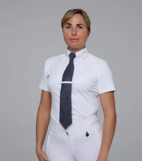Premier Equine Luciana Ladies Short Sleeve Tie Shirt (cream or white)