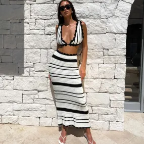 Pretty Knit Summer Beach Skirt Set