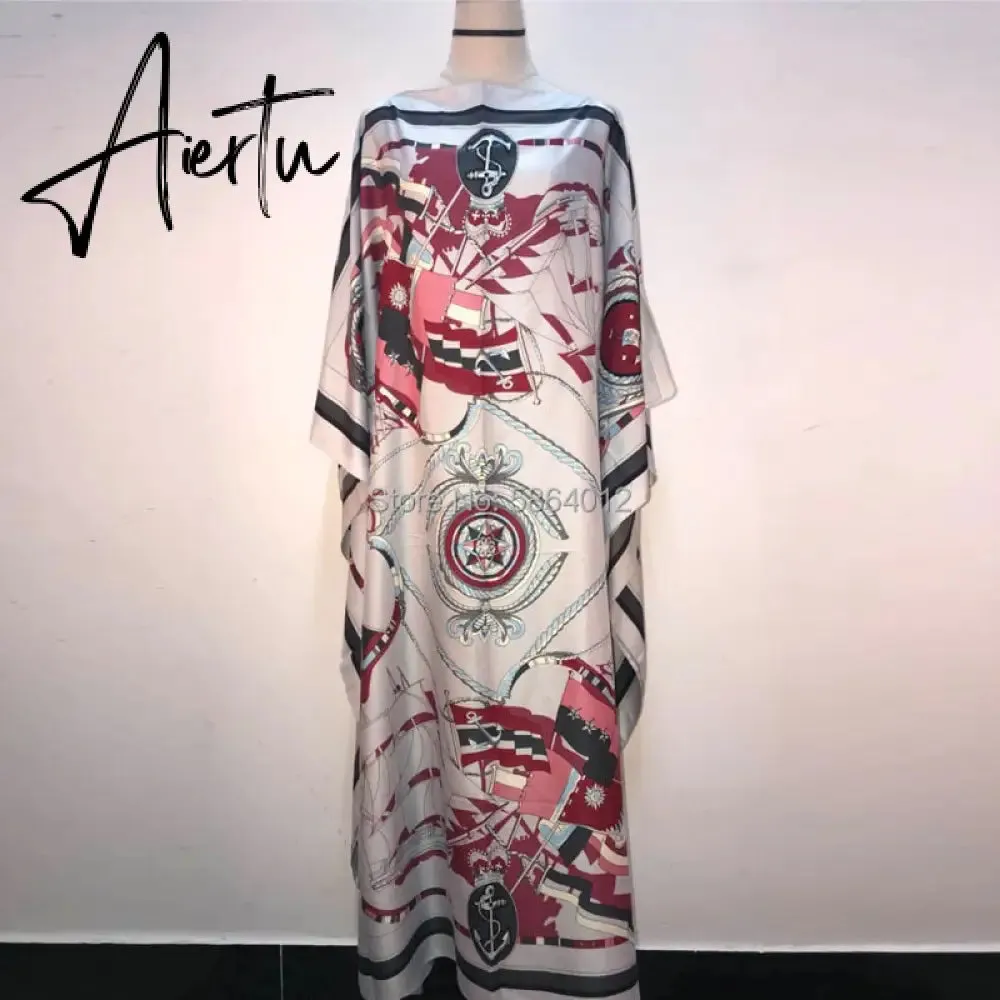 Printed  Dresses For Women  Fashion Design Loose Dress Batwing Maxi Long Femme Vestidos Summer Autumn Party Elegant Dress