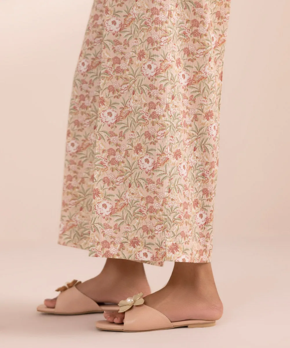 Printed Seersucker Culottes