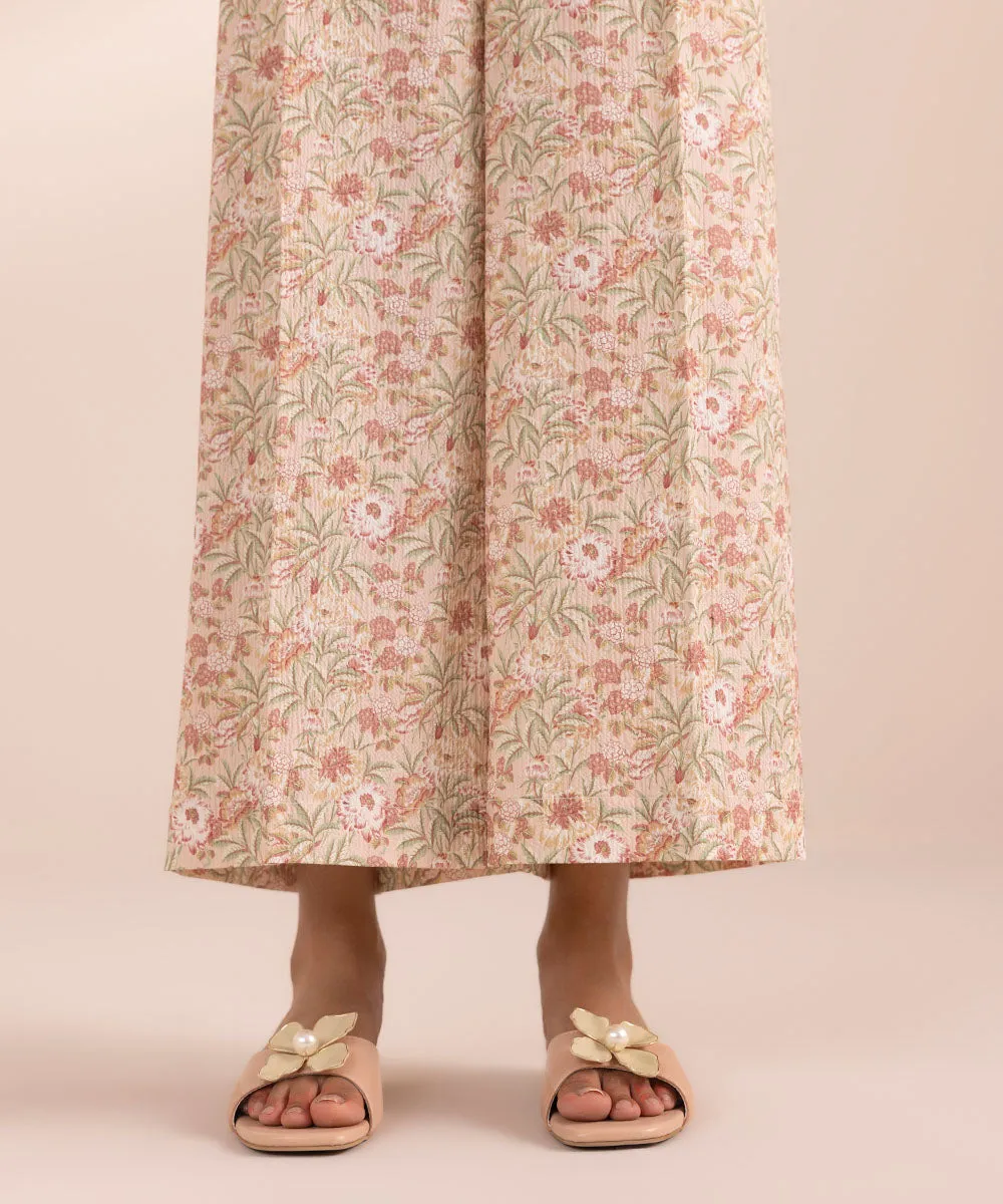 Printed Seersucker Culottes