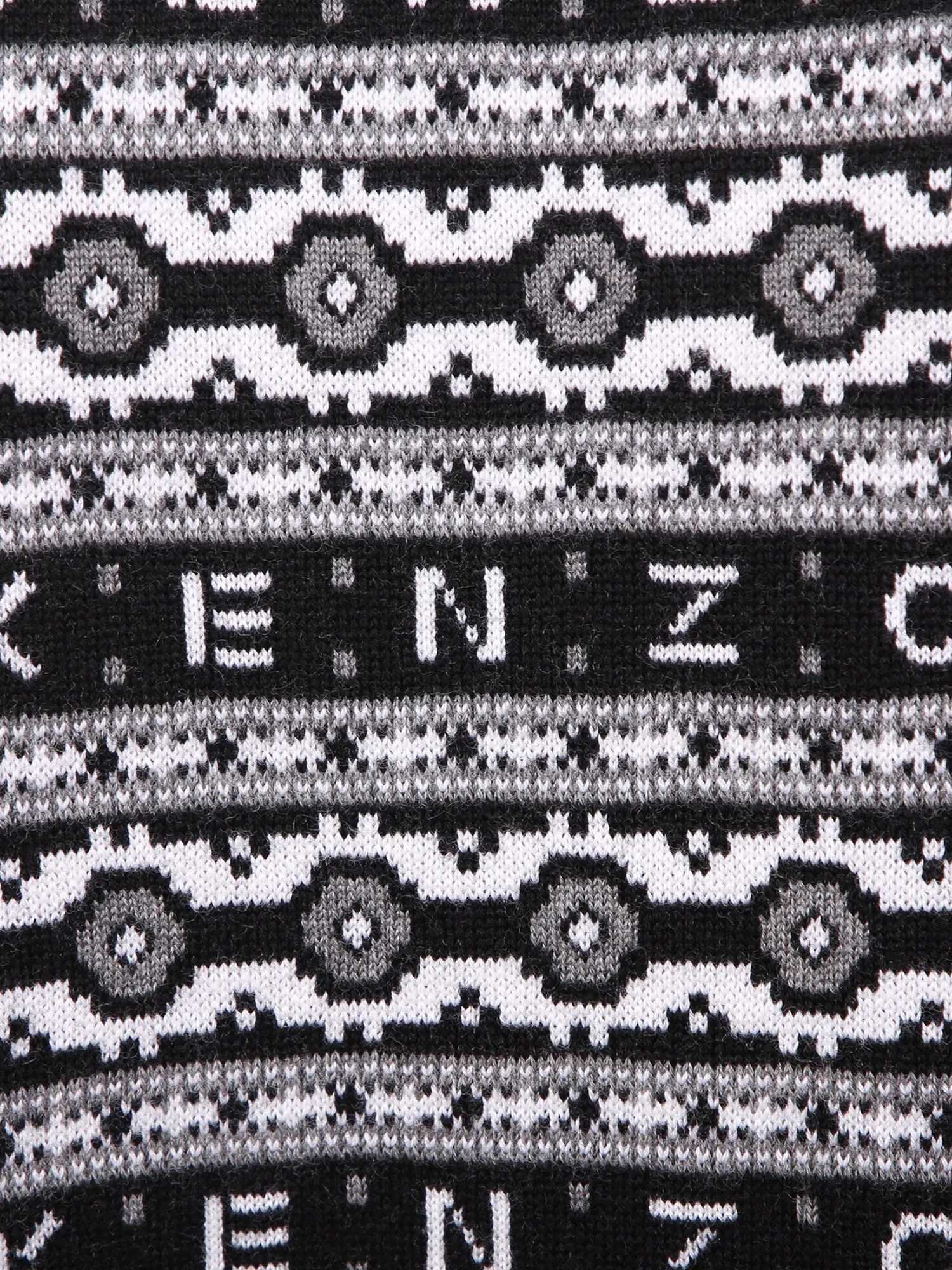 Pullover with jacquard logo black and white