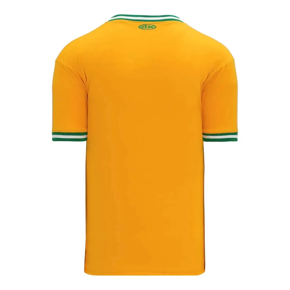 Retro V-Neck Dry Flex Pullover Gold-Kelly Green Jersey