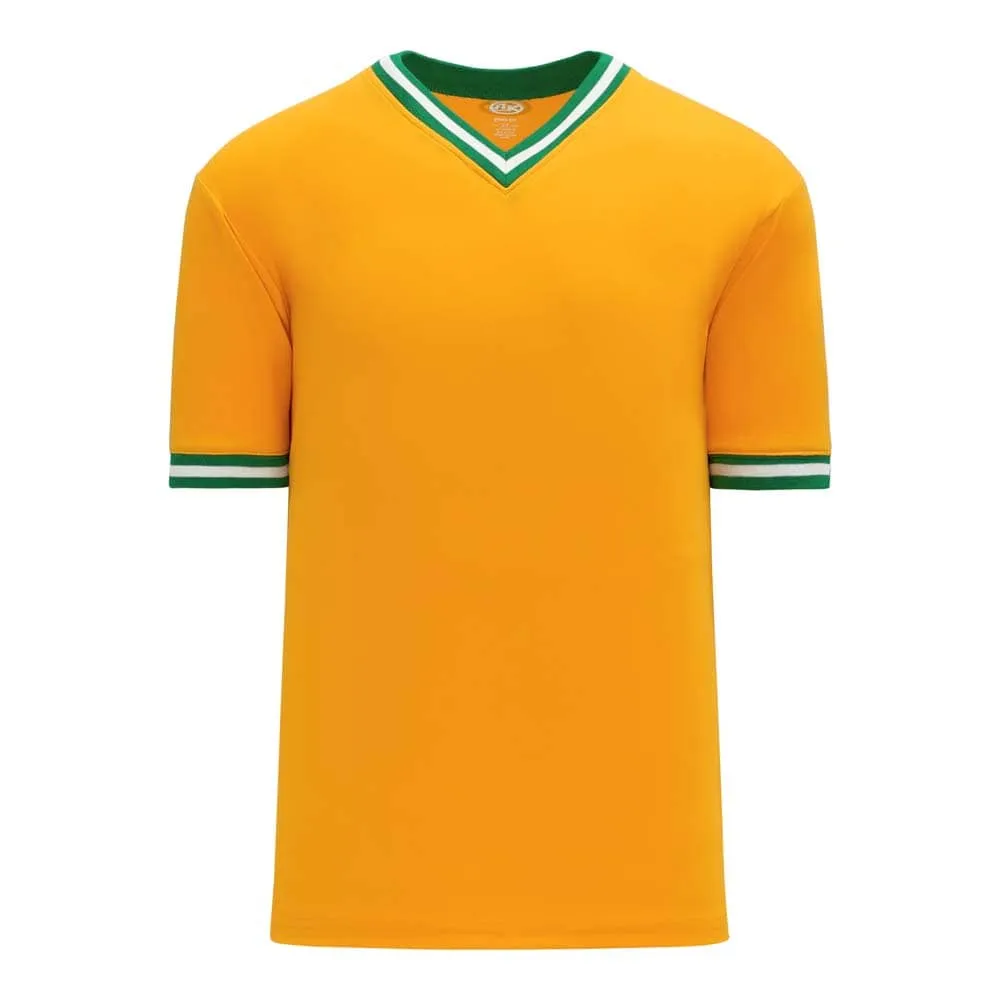Retro V-Neck Dry Flex Pullover Gold-Kelly Green Jersey