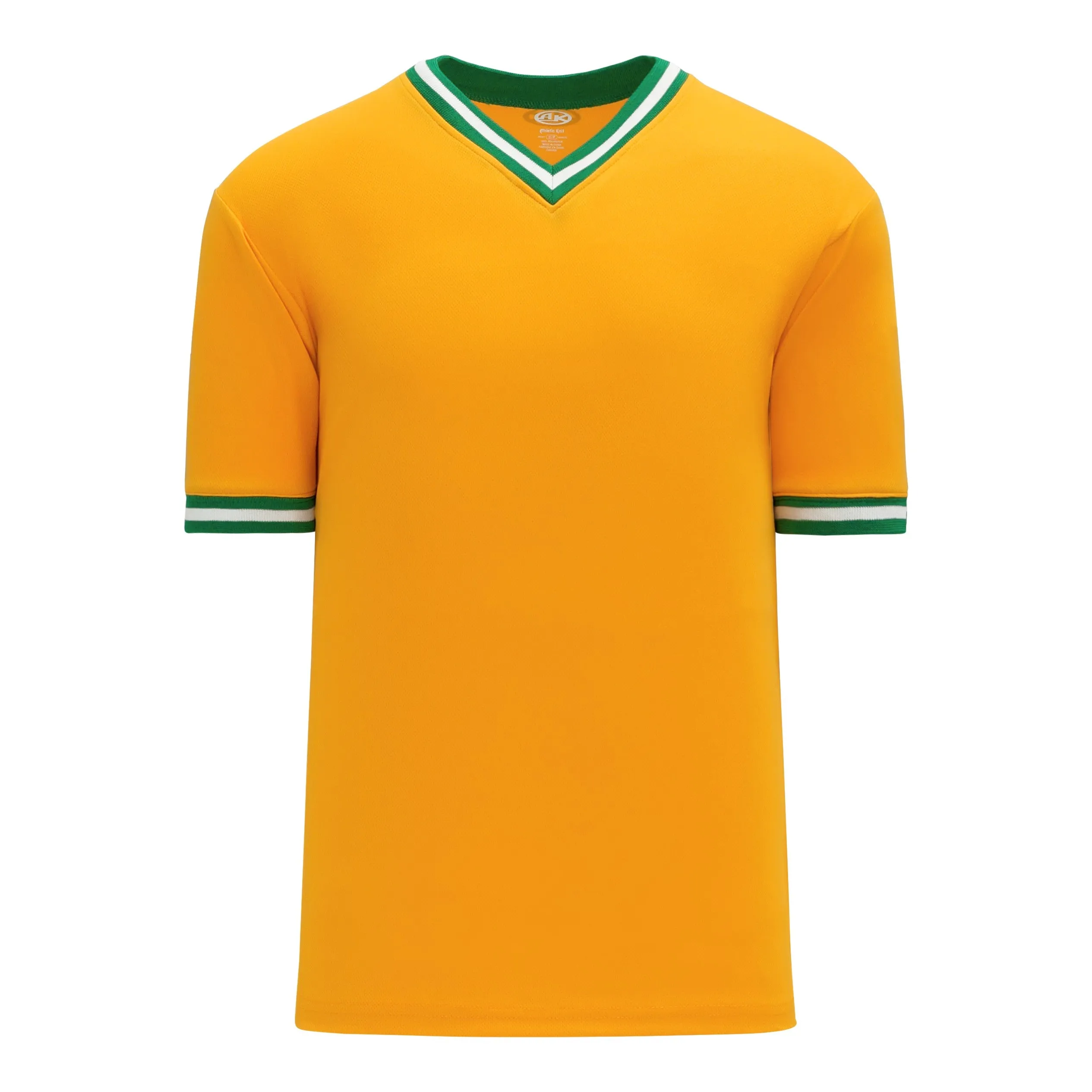 Retro V-Neck Dry Flex Pullover Gold-Kelly Green Jersey