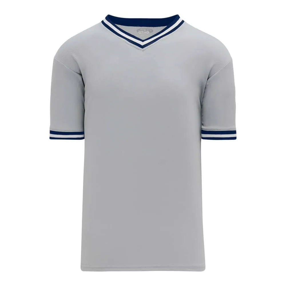 Retro V-Neck Dry Flex Pullover Grey-Navy Jersey
