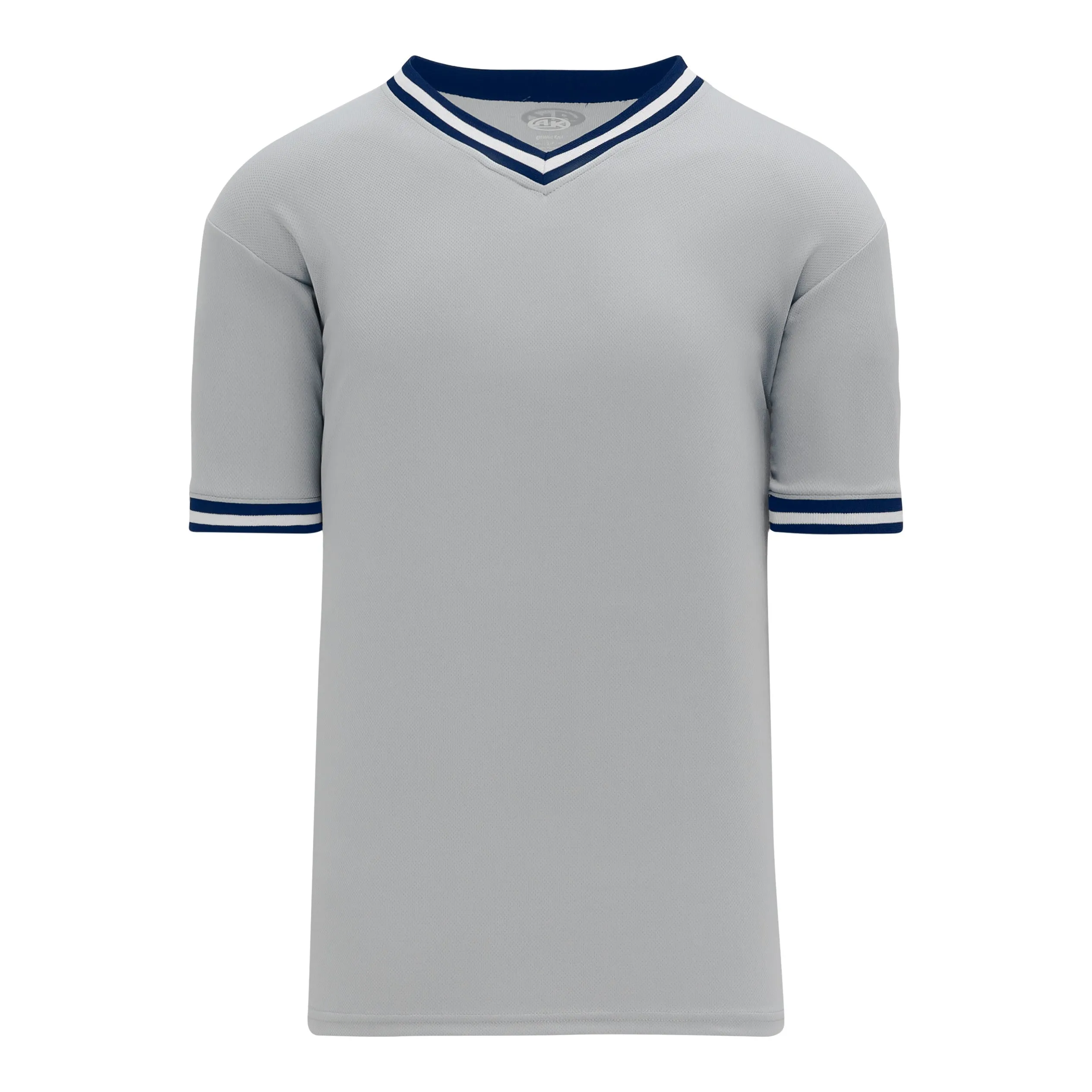Retro V-Neck Dry Flex Pullover Grey-Navy Jersey