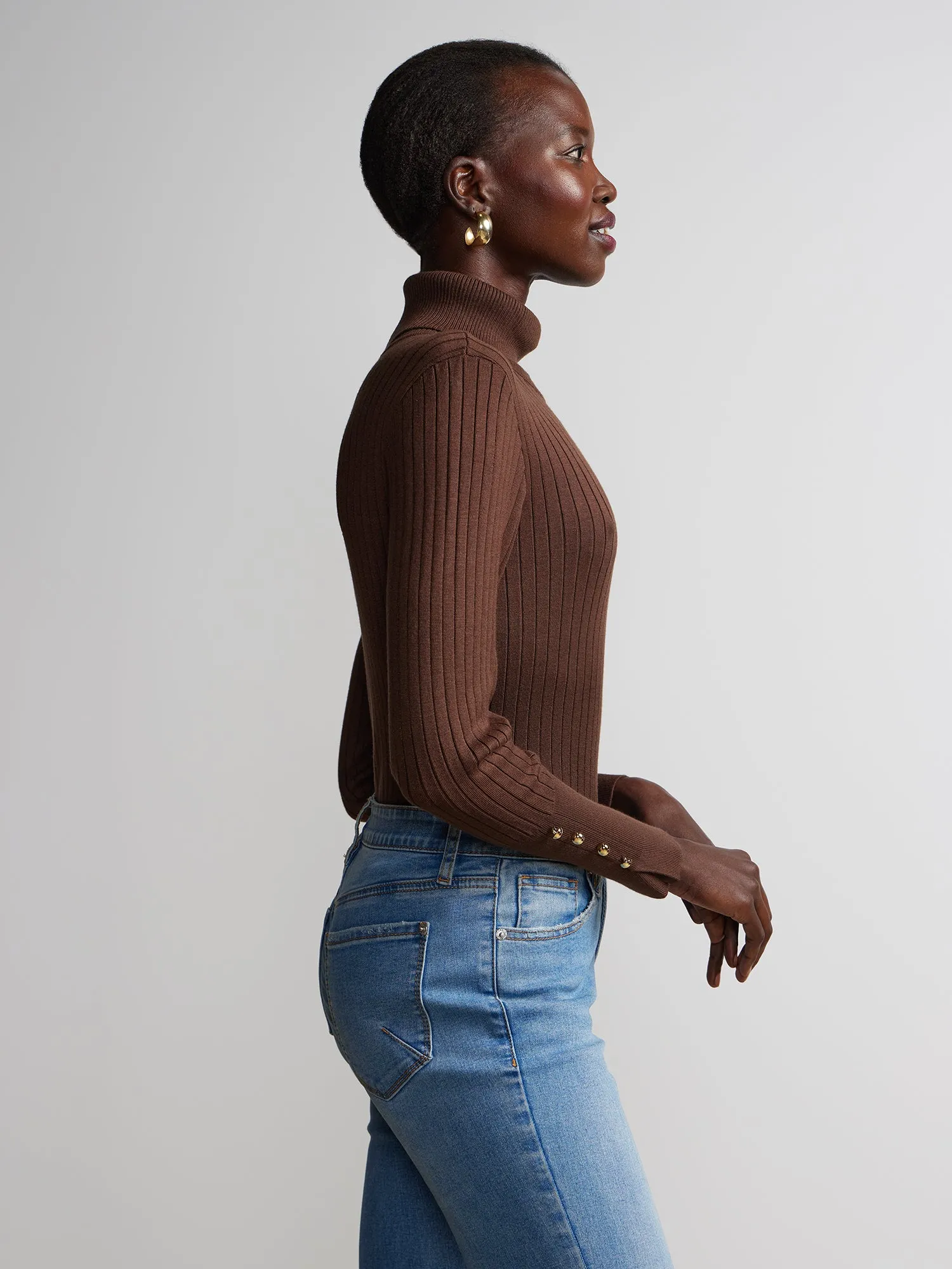 Ribbed Turtleneck Sweater