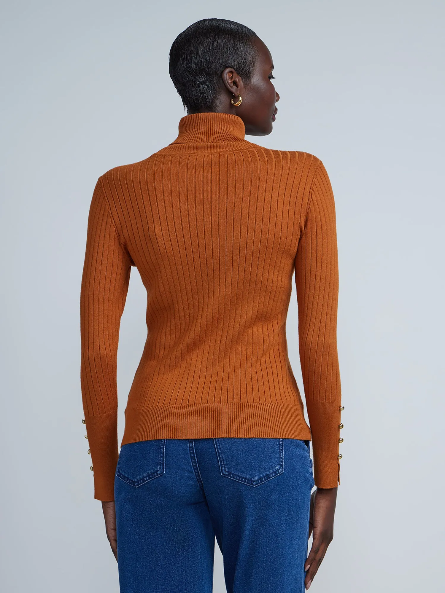 Ribbed Turtleneck Sweater