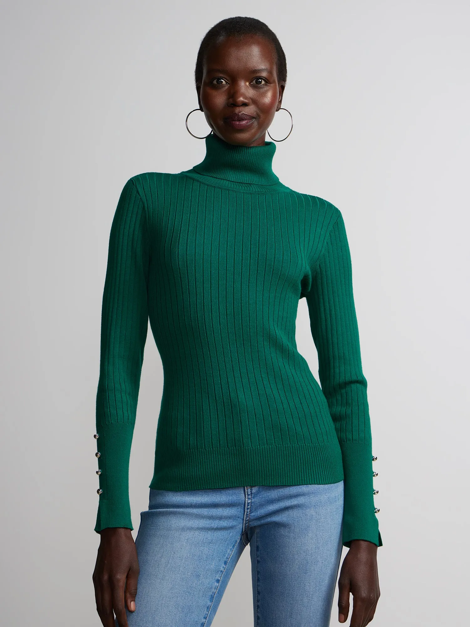Ribbed Turtleneck Sweater