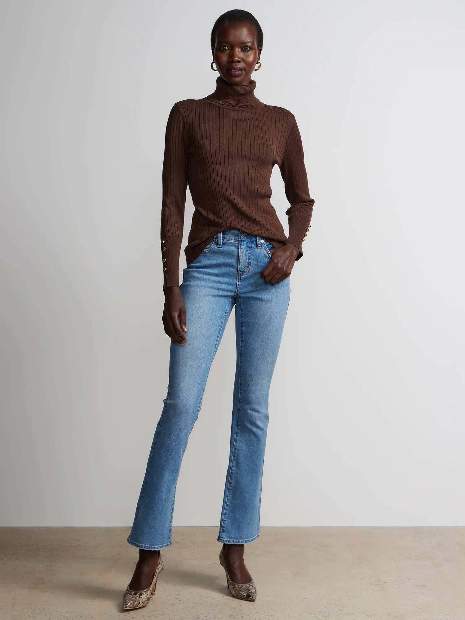 Ribbed Turtleneck Sweater