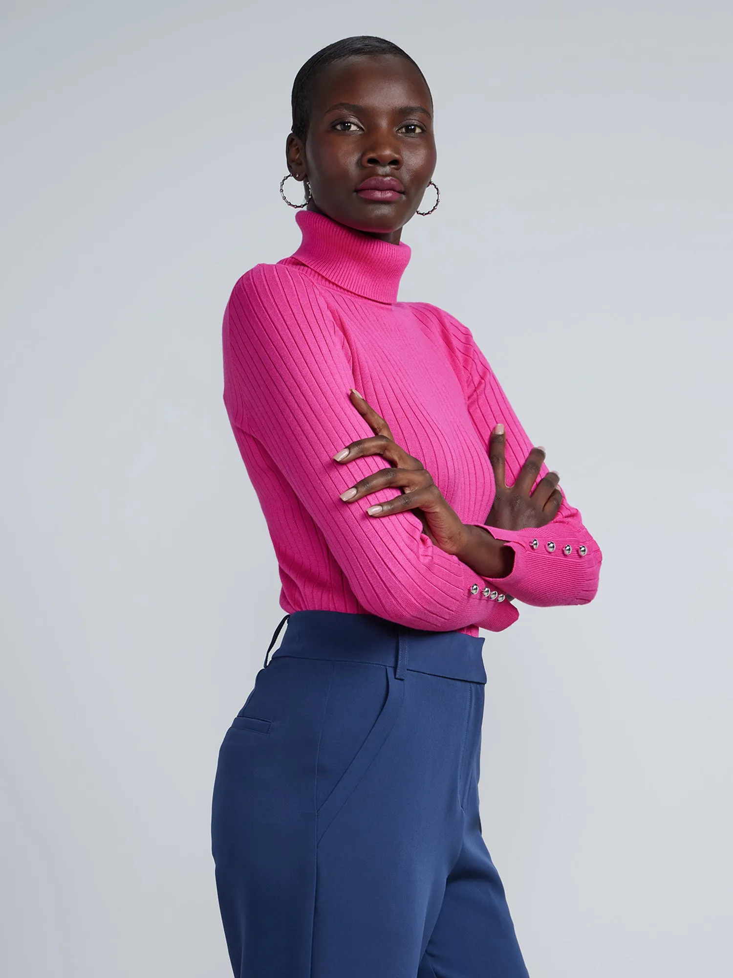 Ribbed Turtleneck Sweater