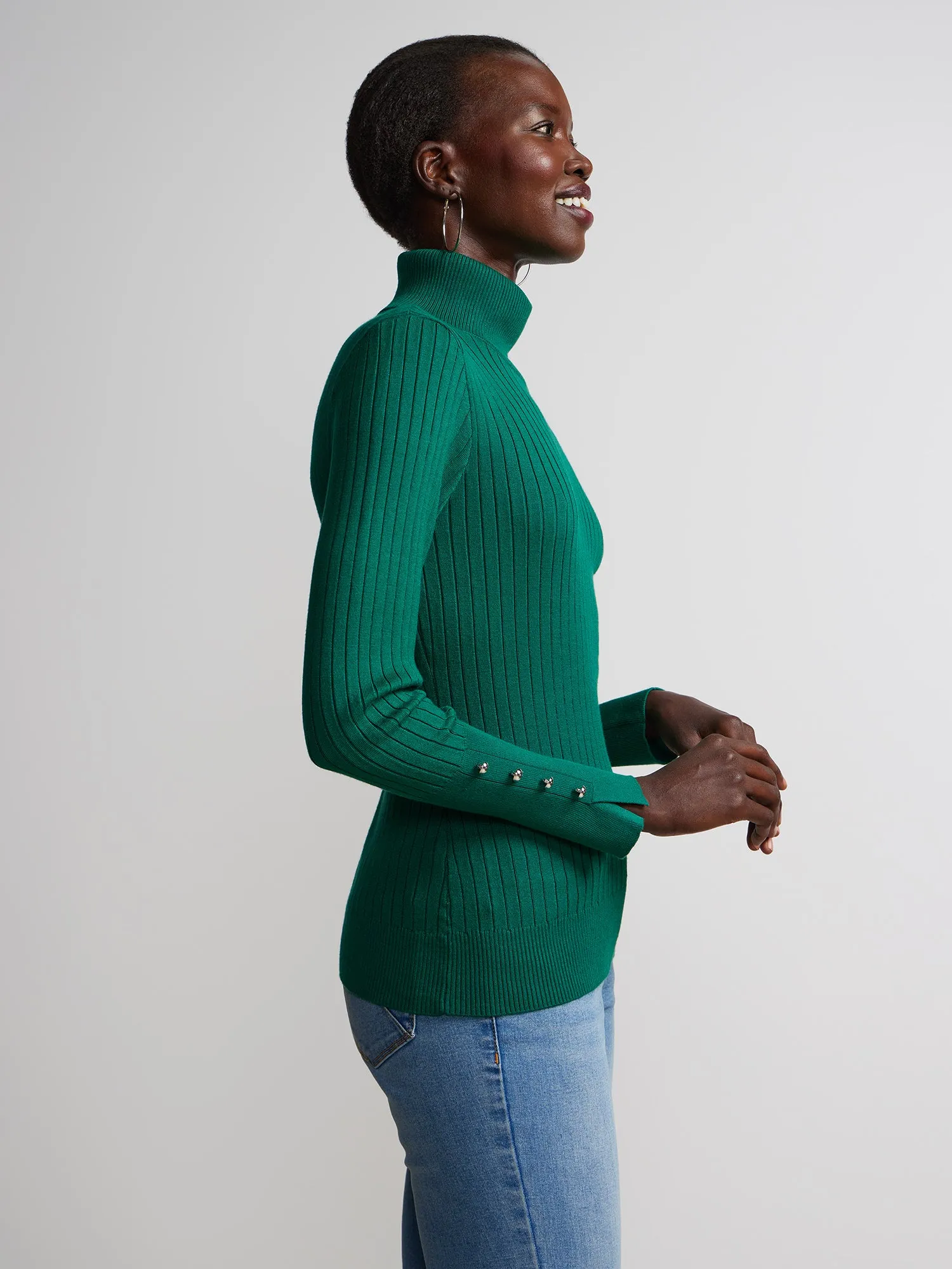 Ribbed Turtleneck Sweater