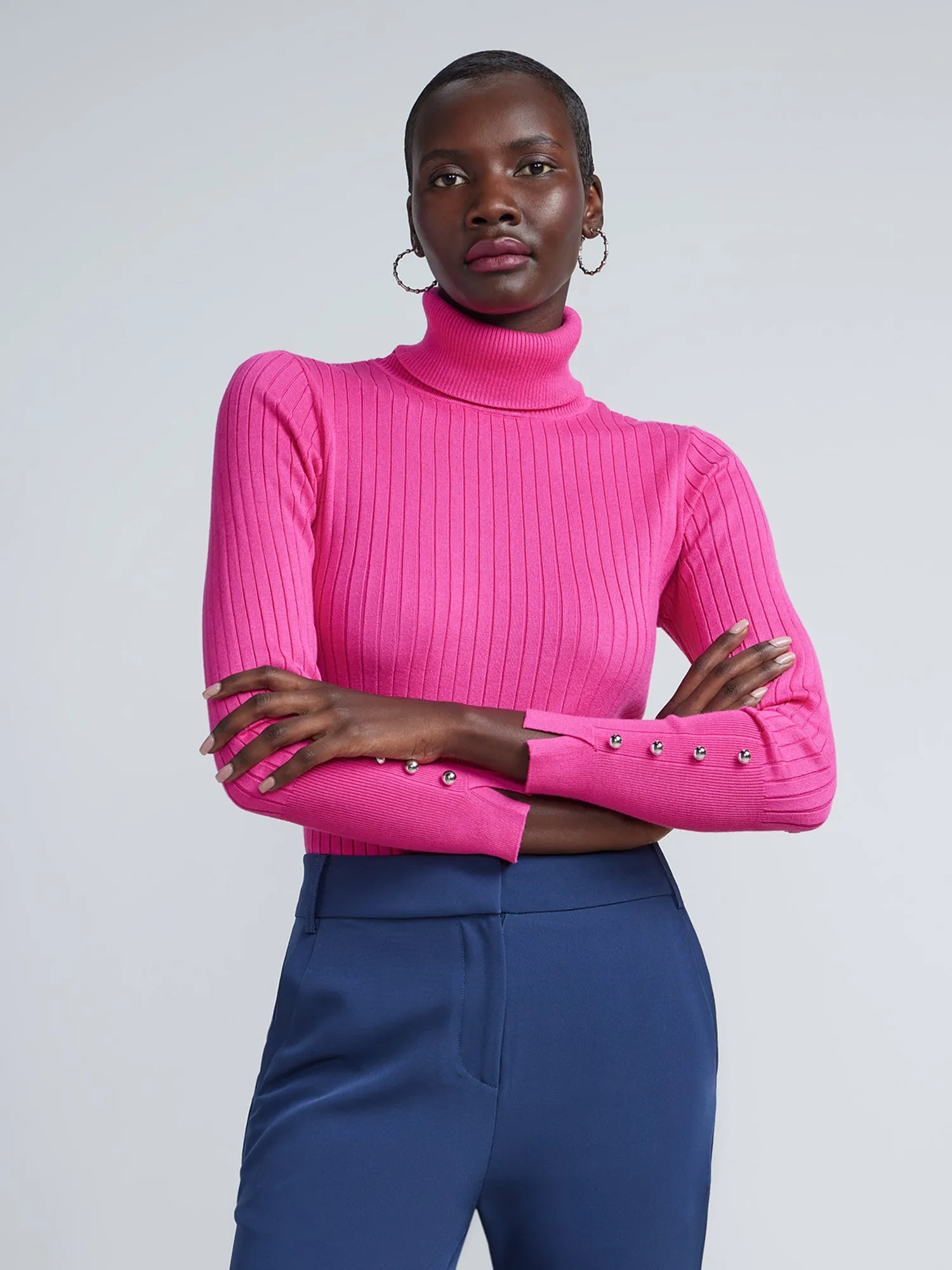 Ribbed Turtleneck Sweater