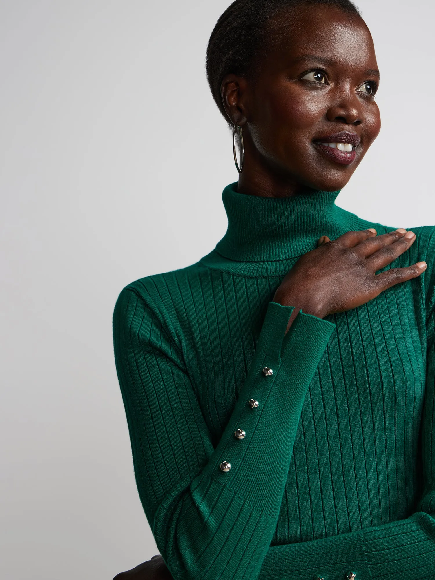 Ribbed Turtleneck Sweater