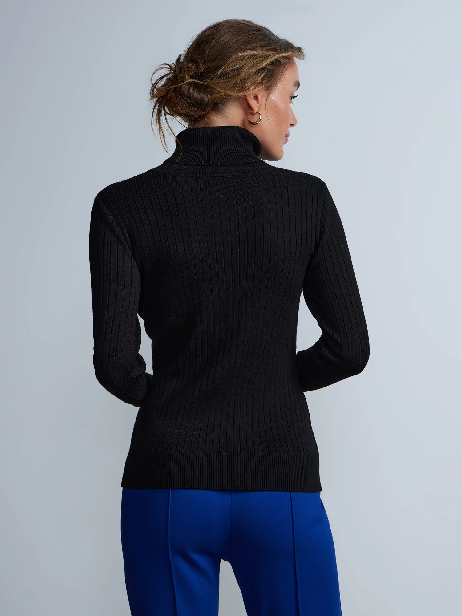 Ribbed Turtleneck Sweater