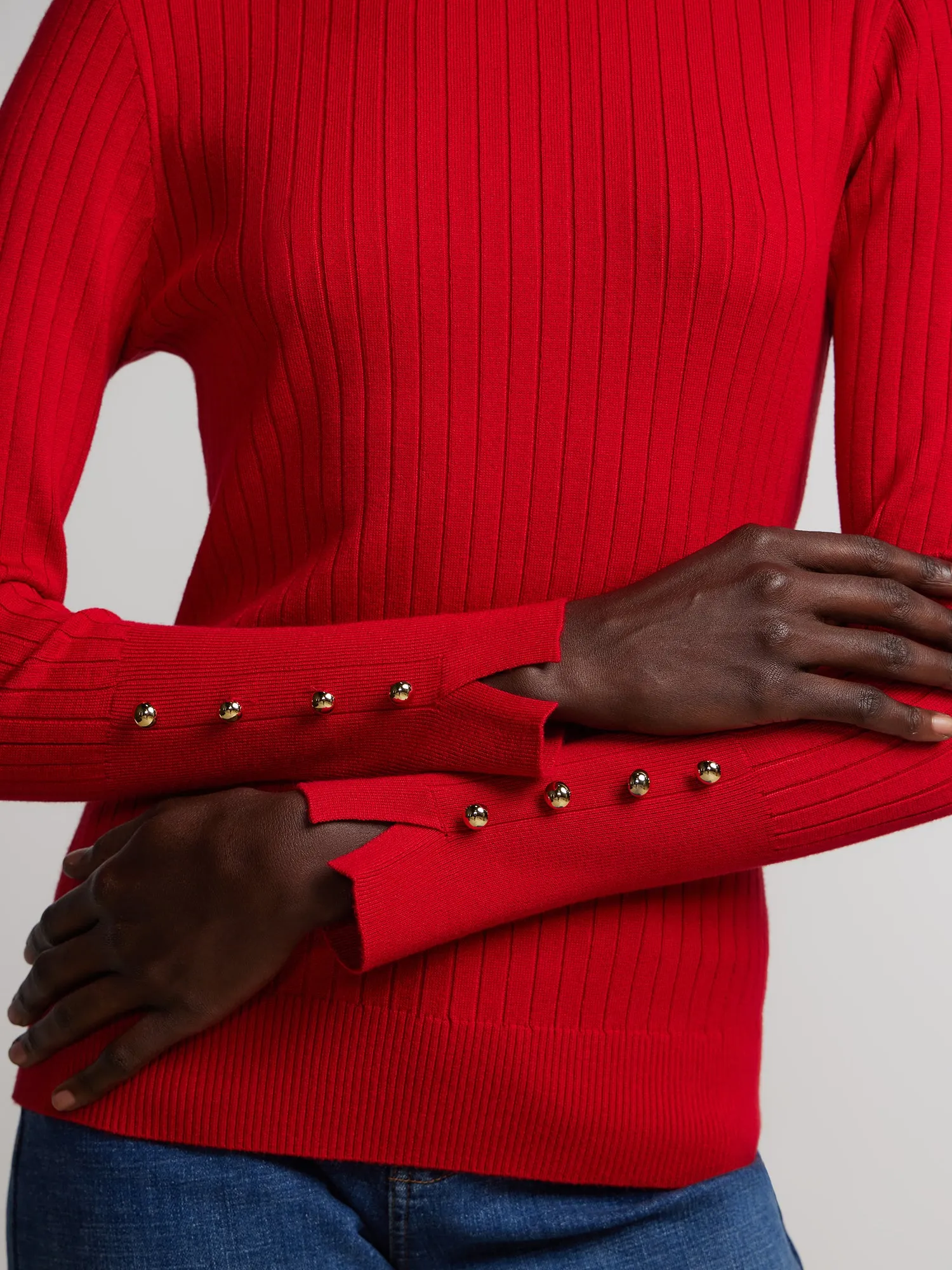 Ribbed Turtleneck Sweater