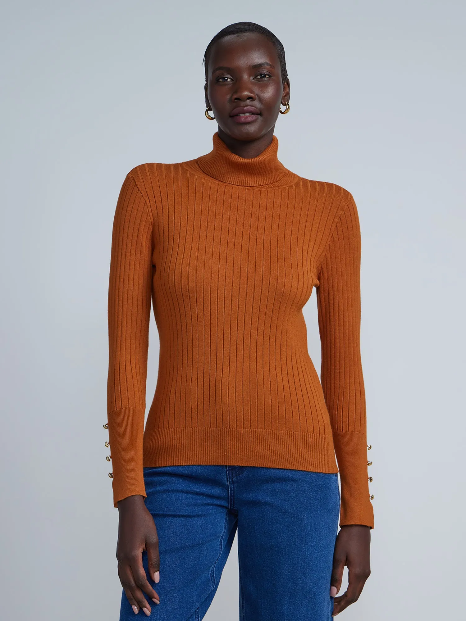 Ribbed Turtleneck Sweater
