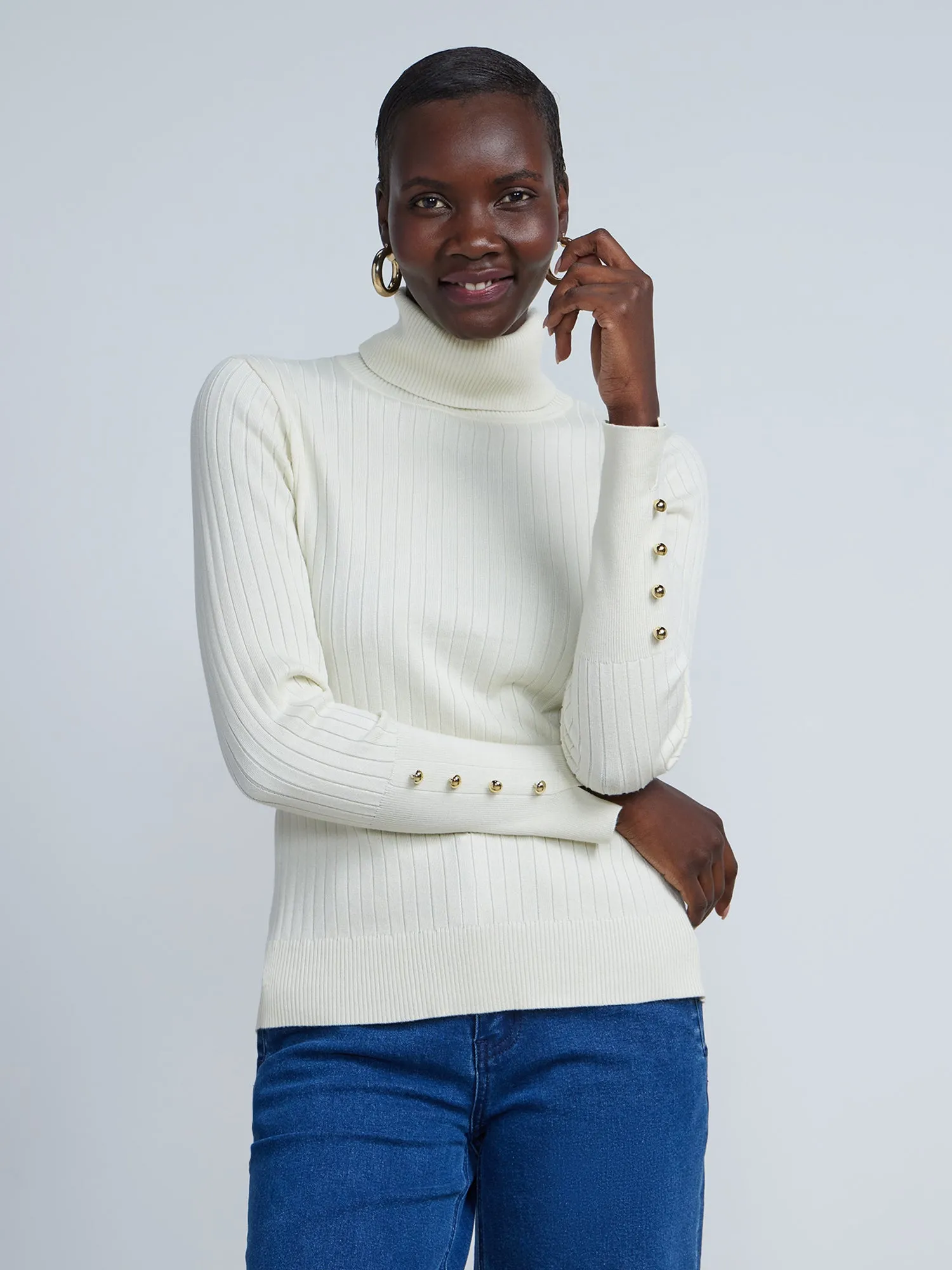 Ribbed Turtleneck Sweater