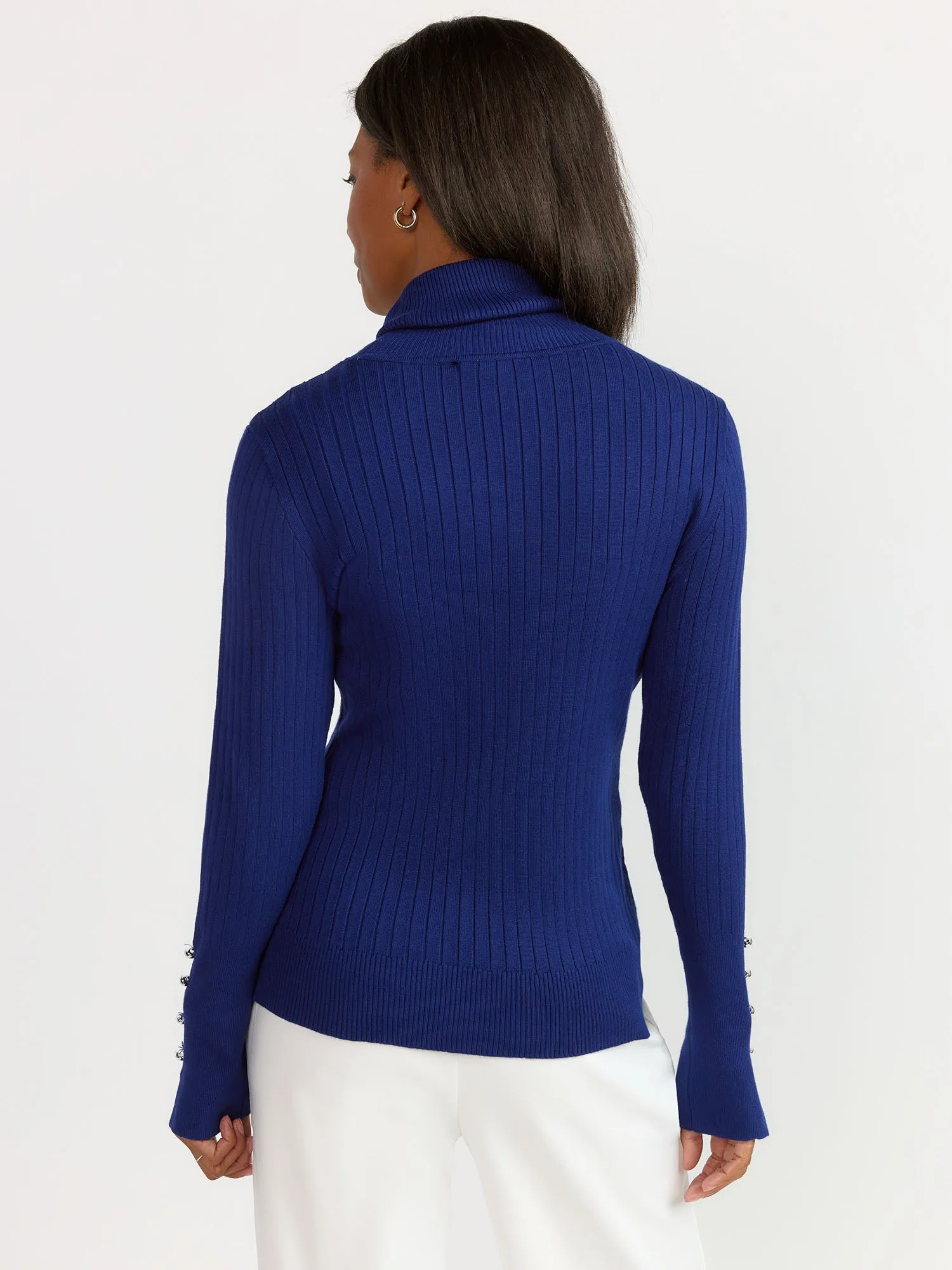 Ribbed Turtleneck Sweater