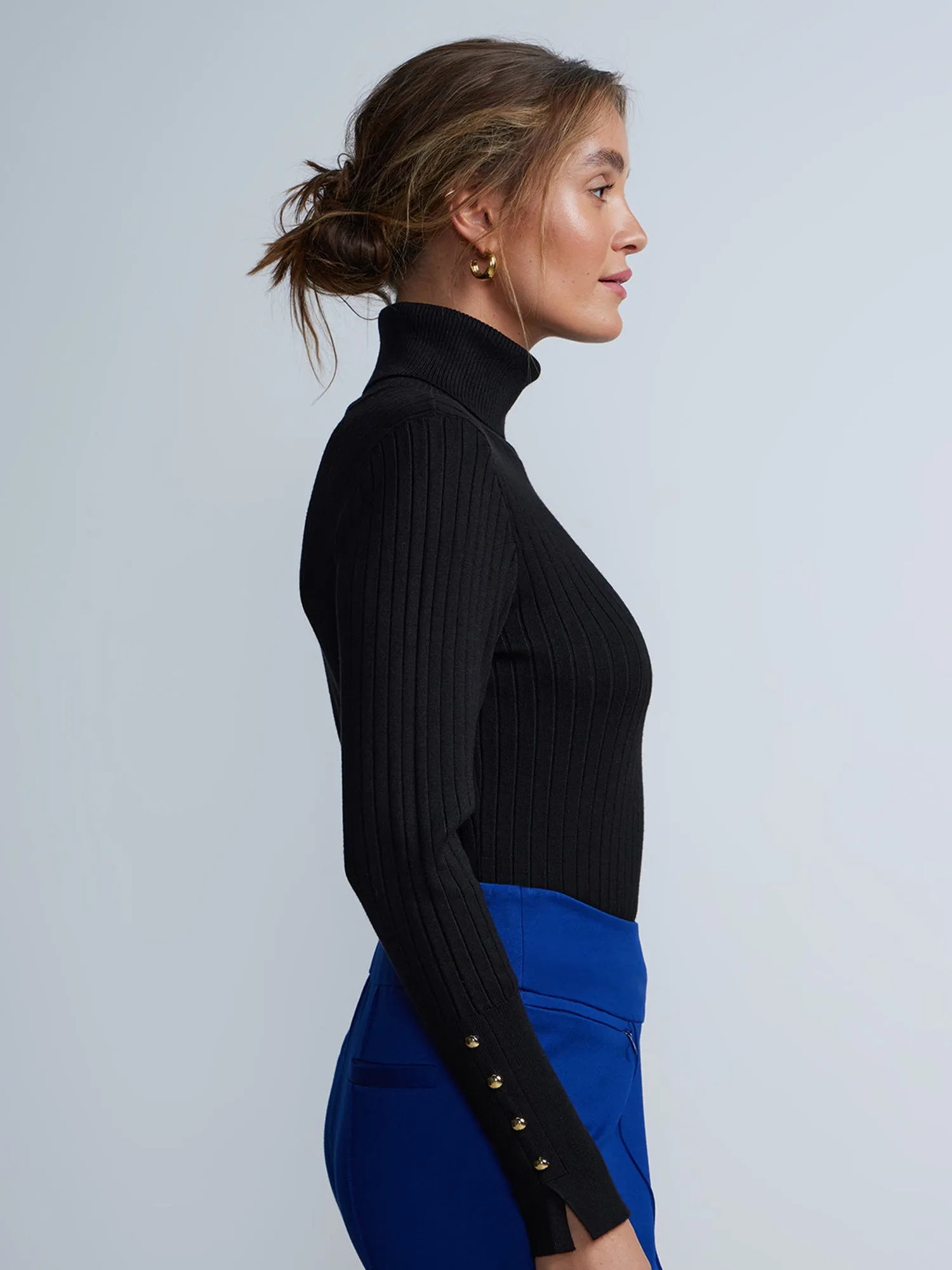 Ribbed Turtleneck Sweater