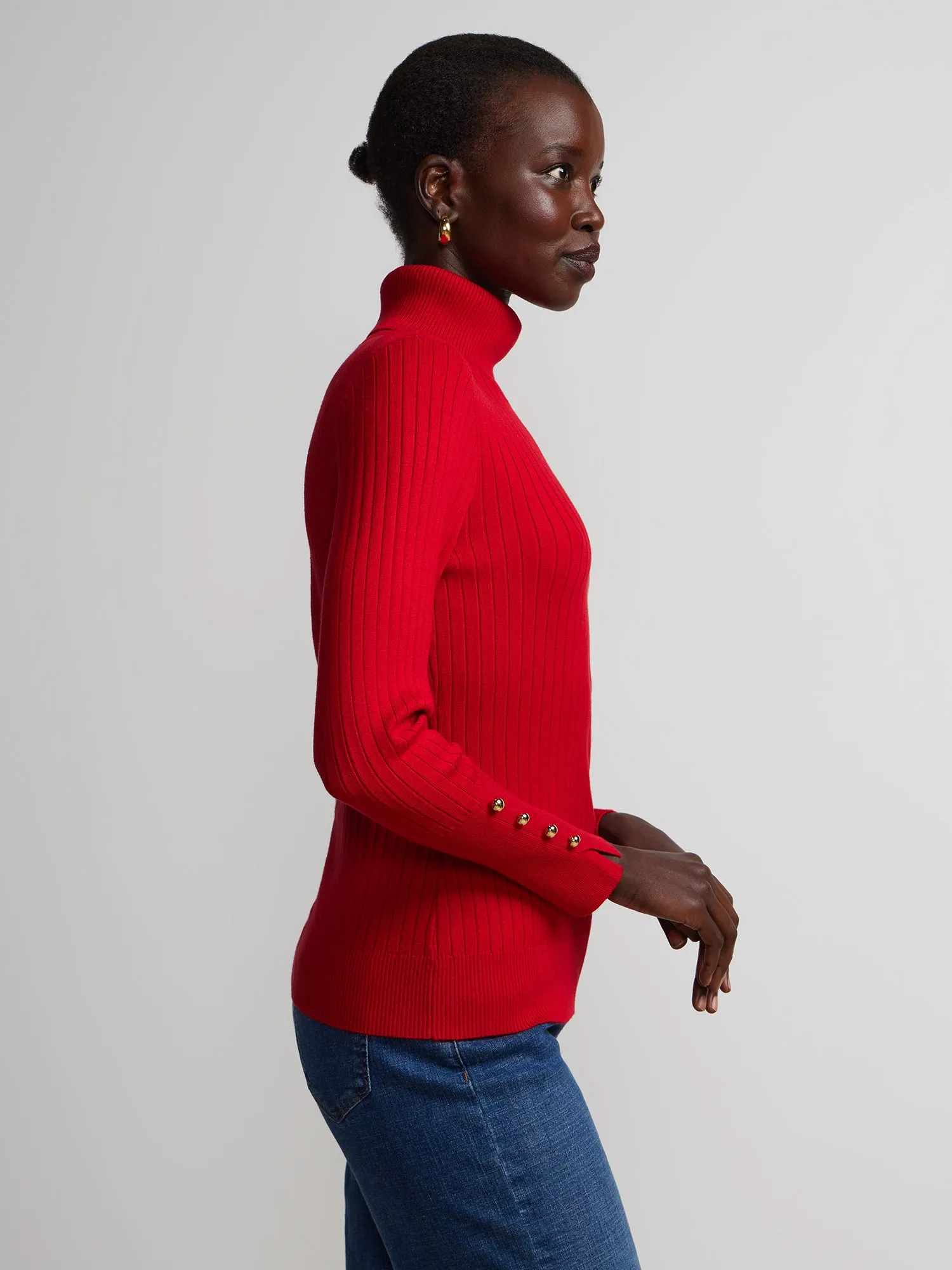 Ribbed Turtleneck Sweater