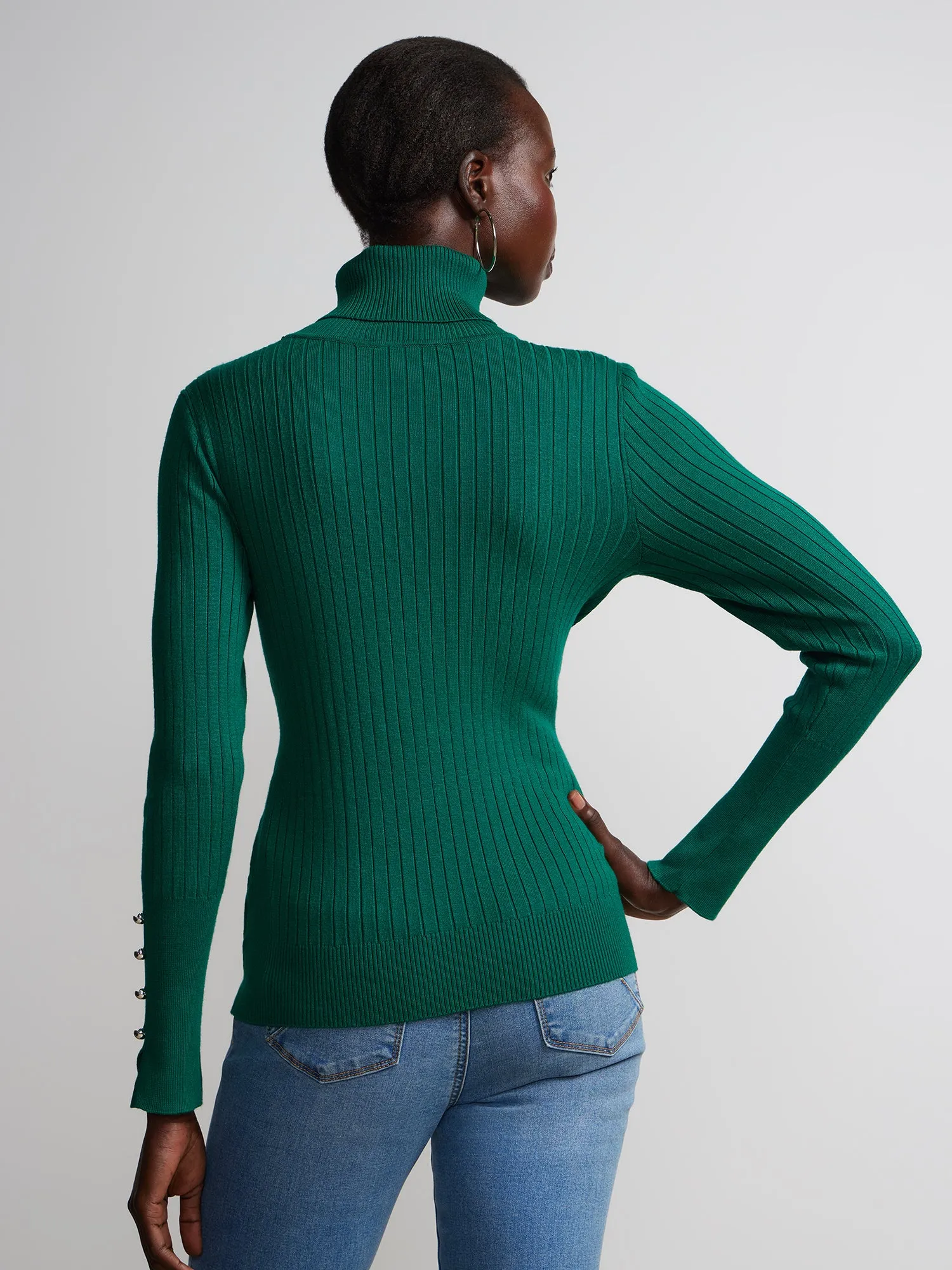 Ribbed Turtleneck Sweater