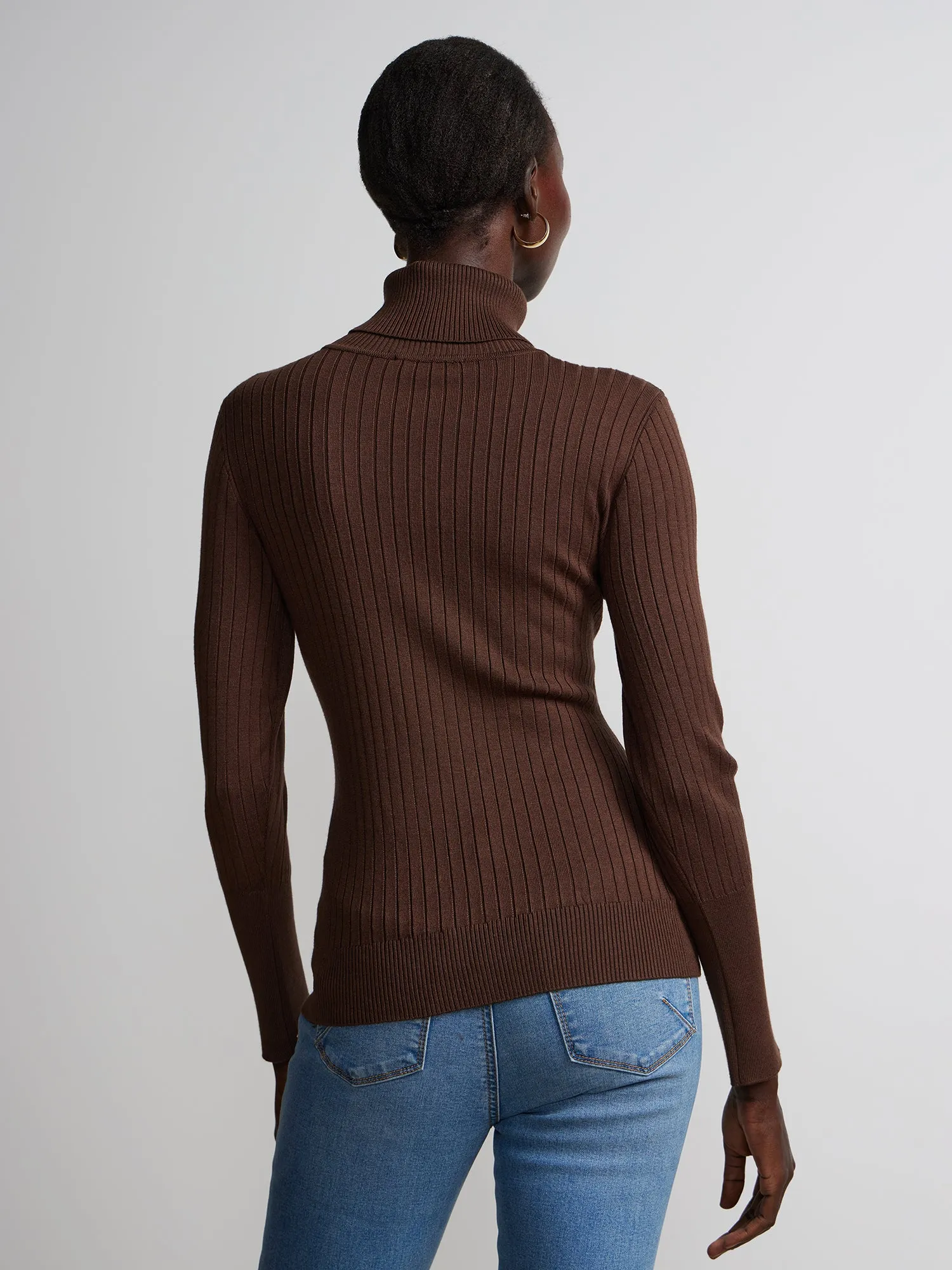 Ribbed Turtleneck Sweater