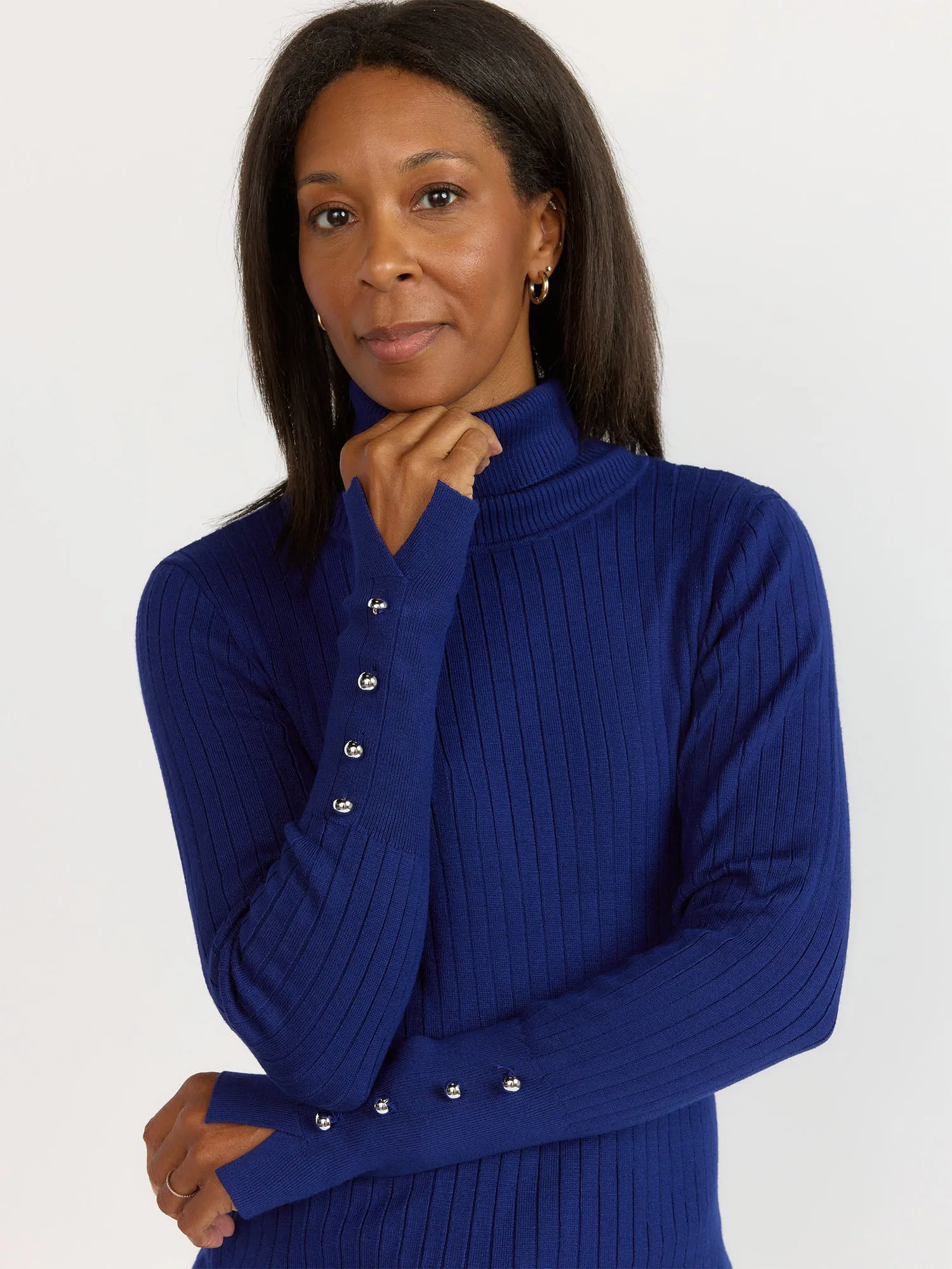 Ribbed Turtleneck Sweater
