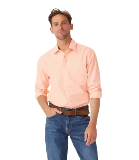 R.M.Williams - Regular Shirt - Poplin - Stripe - Orange & White