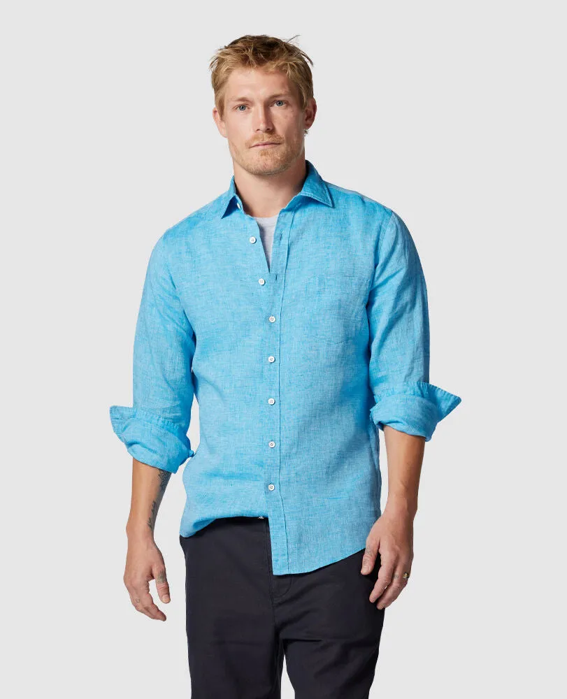 Rodd & Gunn - Coromandel Linen Sports Fit Shirt - Cobalt