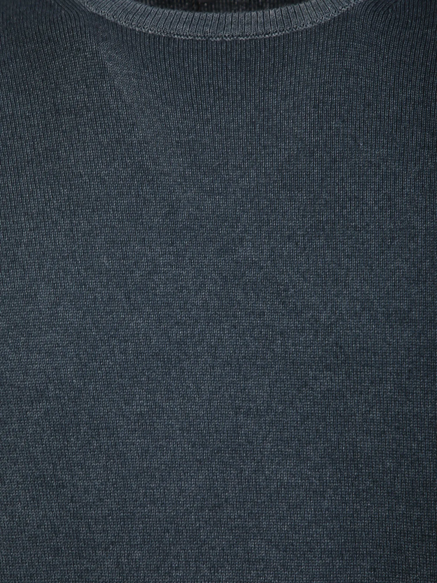Round-neck pullover teal green