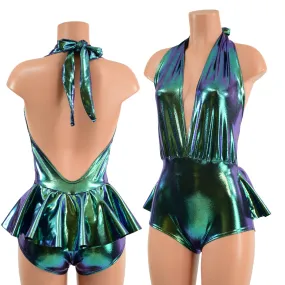 Ruffle Rump Josie Romper in Scarab