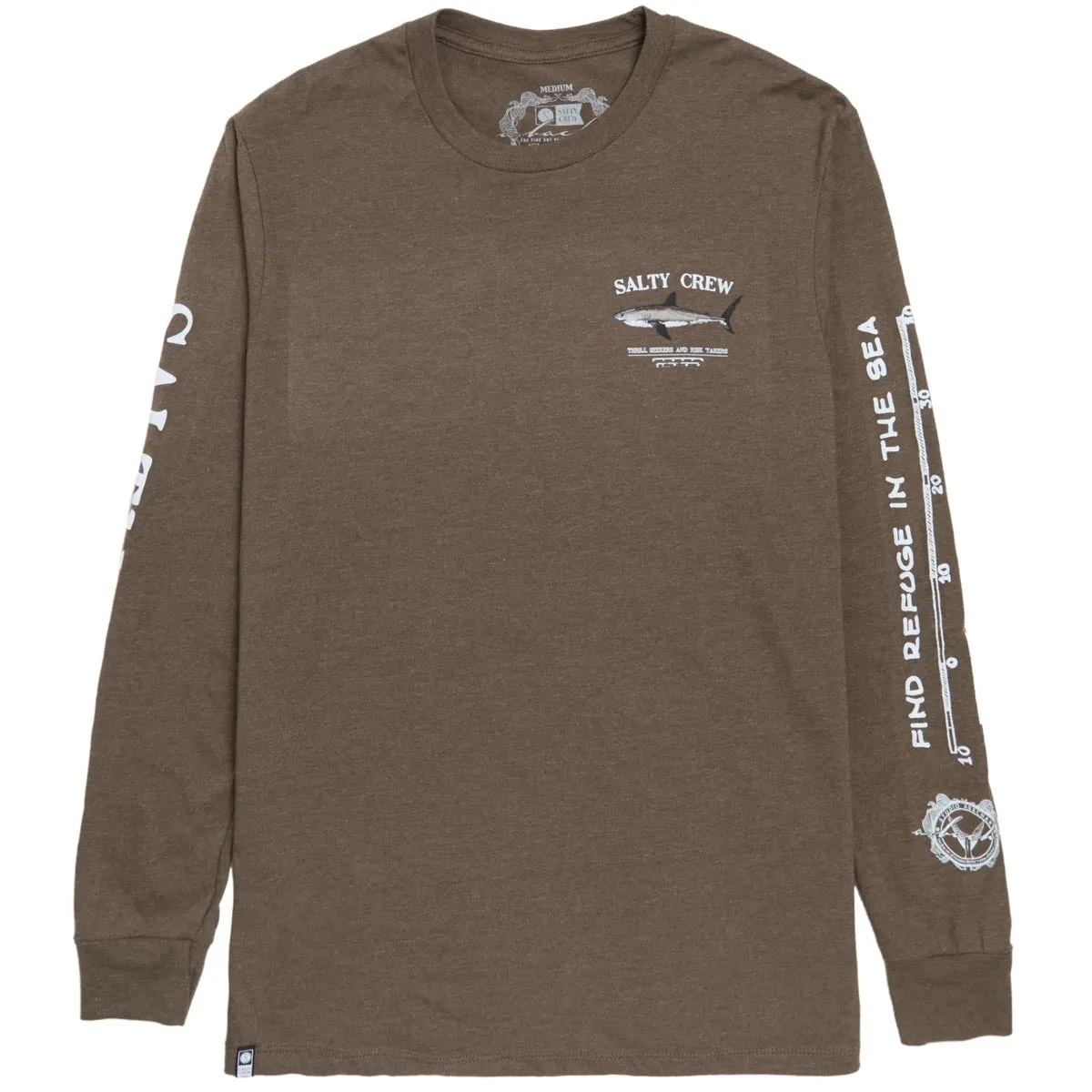 Salty Crew Bruce Classic Long Sleeve T-Shirt - Mocha Heather