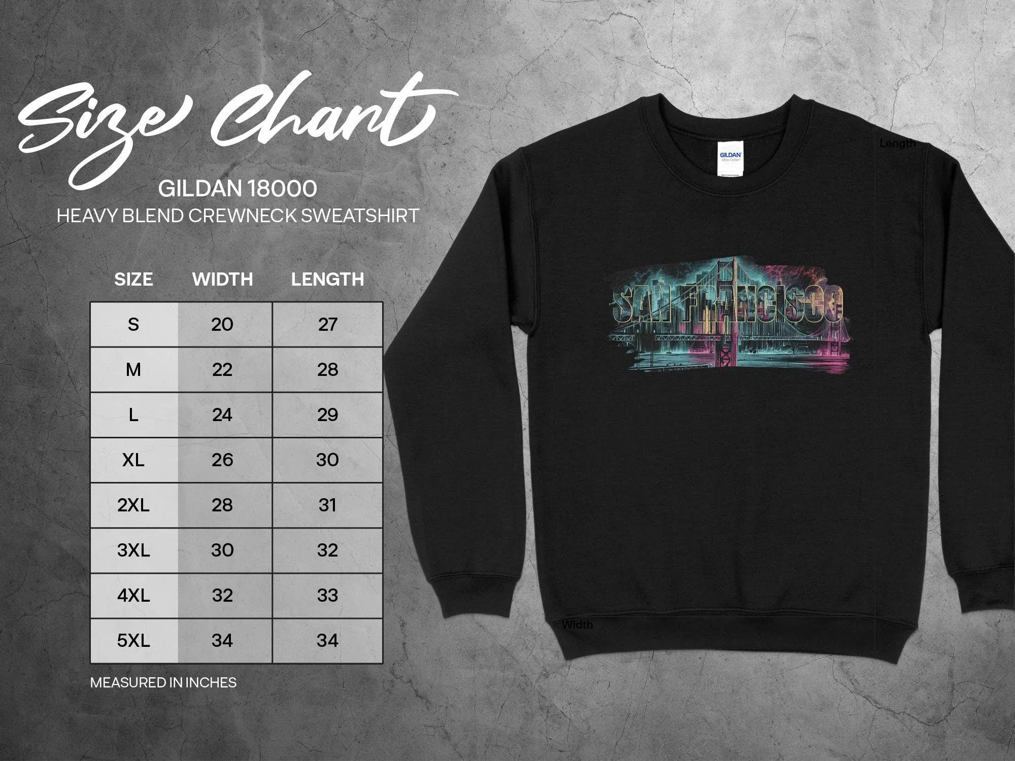 San Francisco Skyline T-Shirt, Urban Cityscape Graphic Tee, Neon Colors Artistic Design, Golden Gate Bridge Unisex Sweatshirt