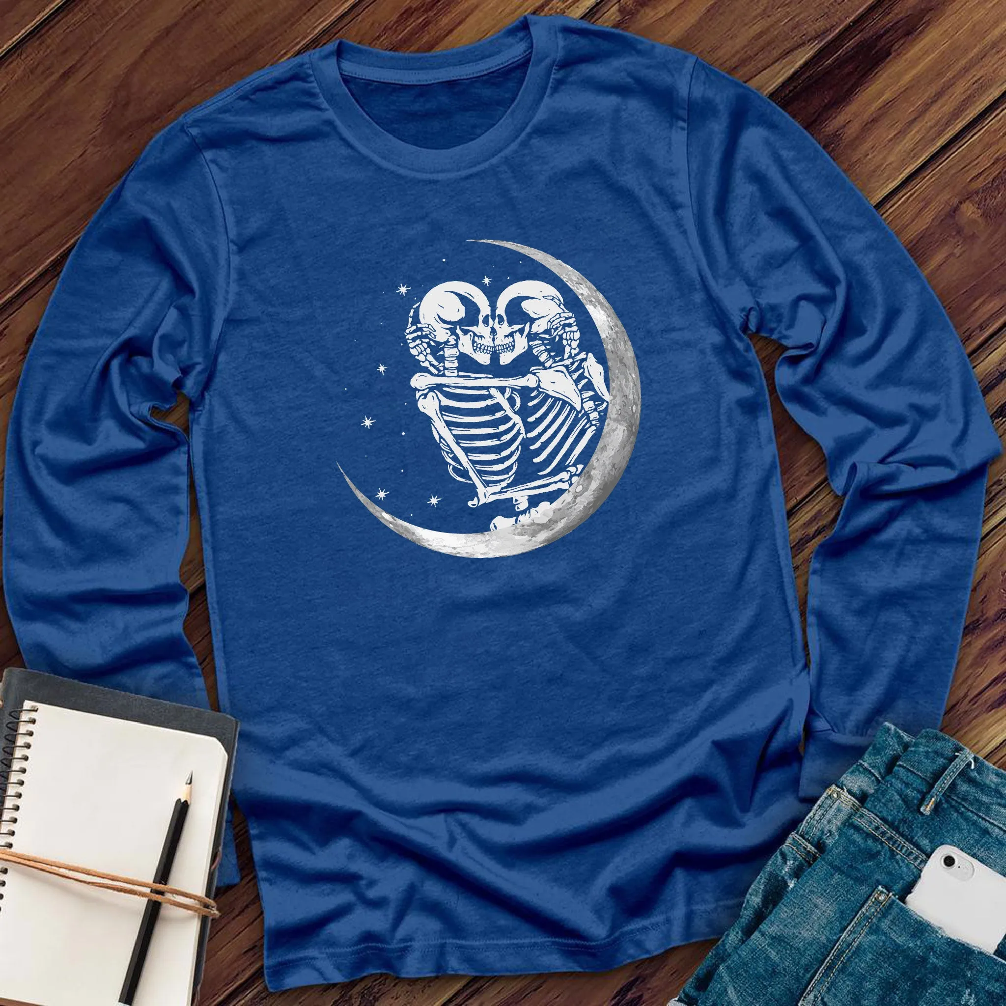 Skeleton Crescent Moon Long Sleeve