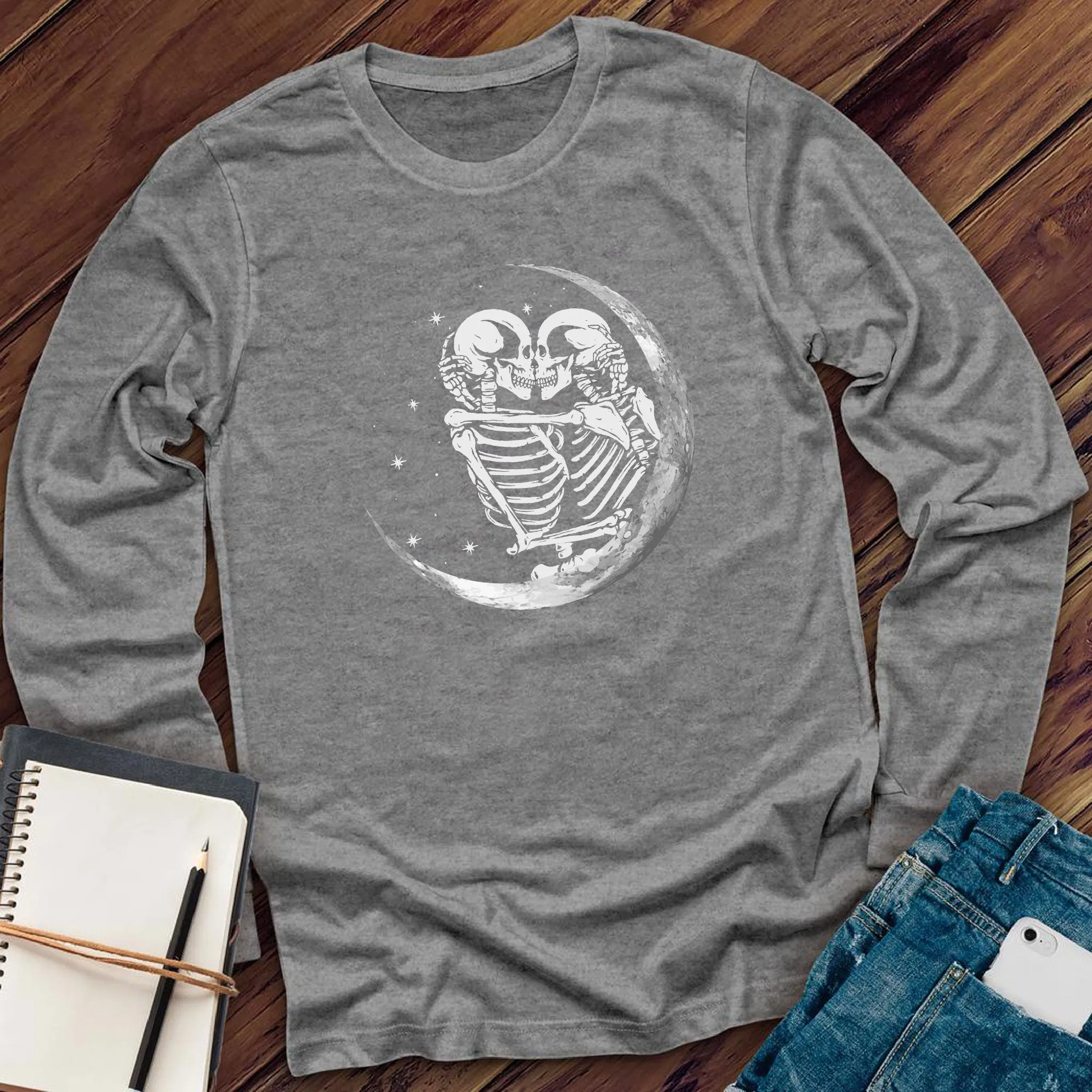 Skeleton Crescent Moon Long Sleeve