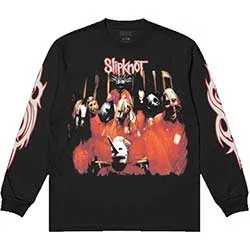 Slipknot Unisex Long Sleeve T-Shirt: Spit it Out (Back & Sleeve Print)