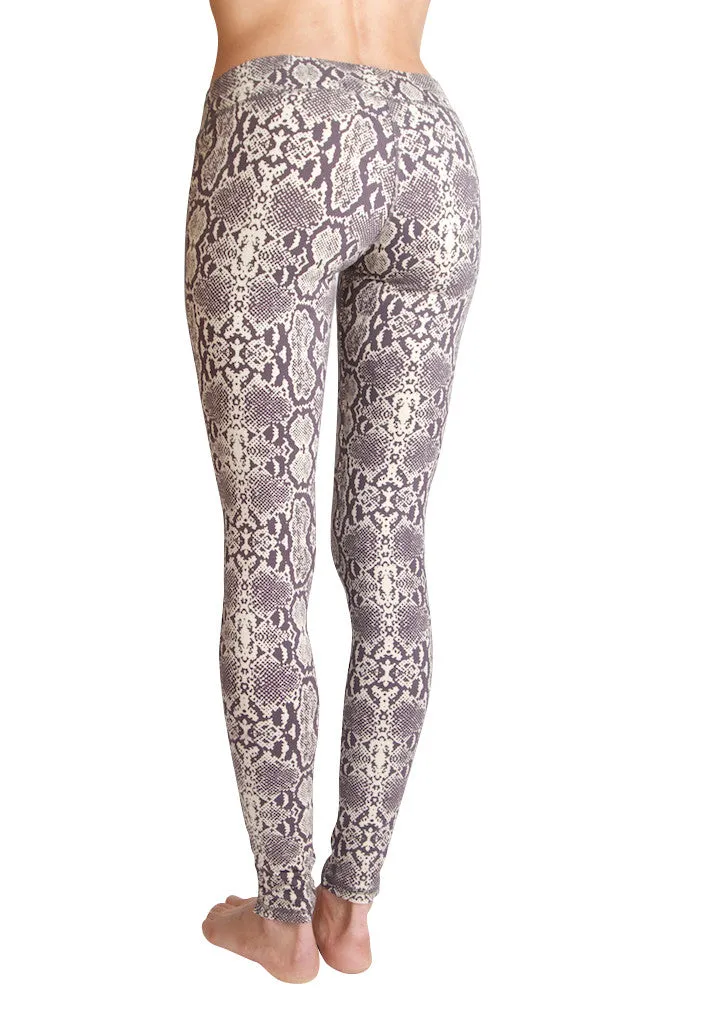 Snake Leggings - Cream Brown