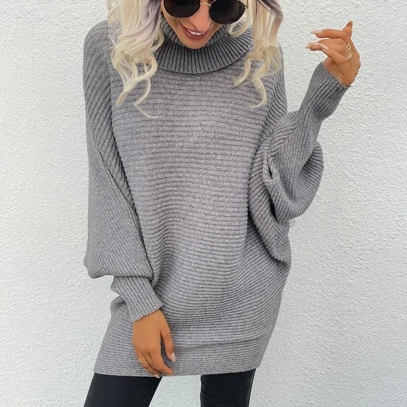 Soft Elegant Knitted Long Pullover Sweater