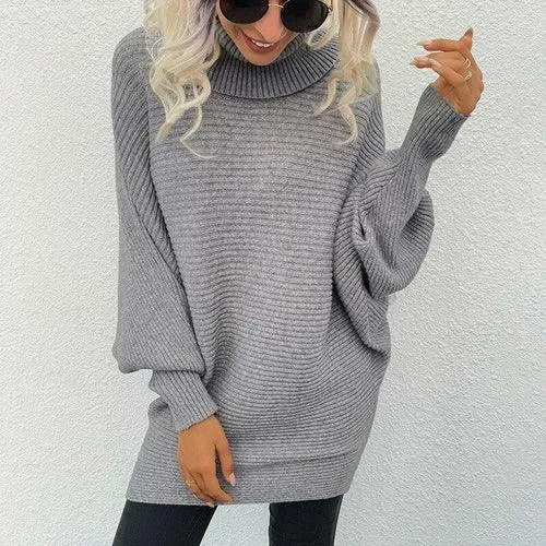 Soft Elegant Knitted Long Pullover Sweater