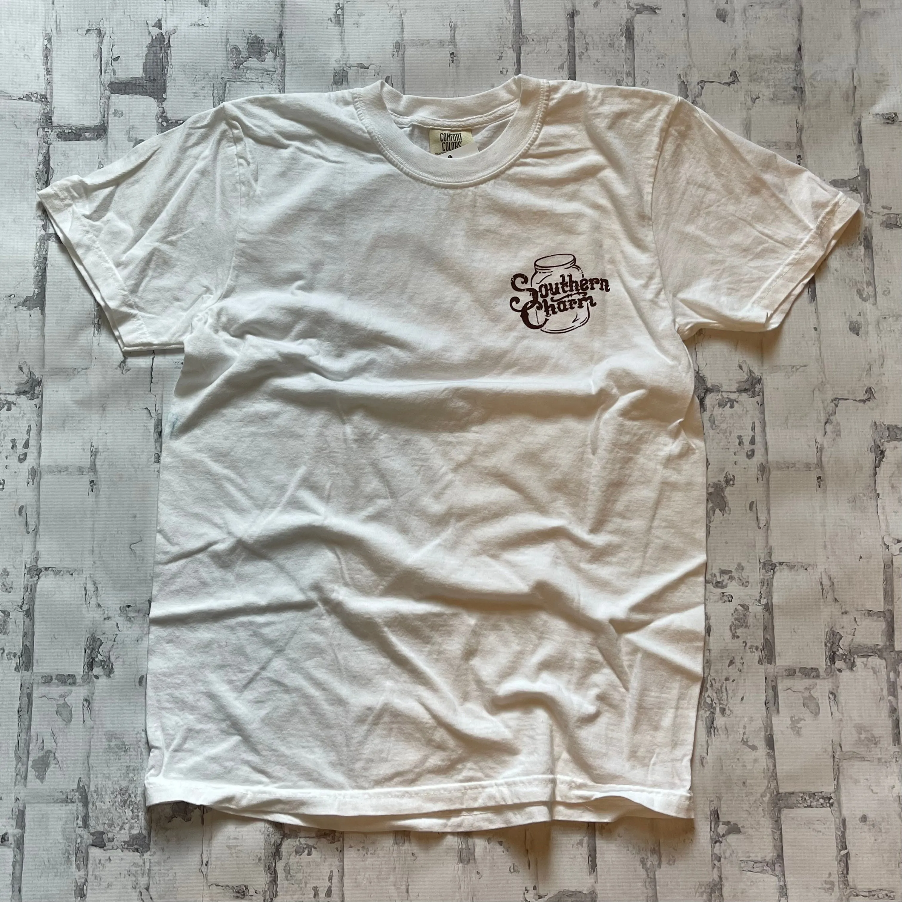 Southern Charm "Sunflower Banner " Short Sleeve T-shirt - White