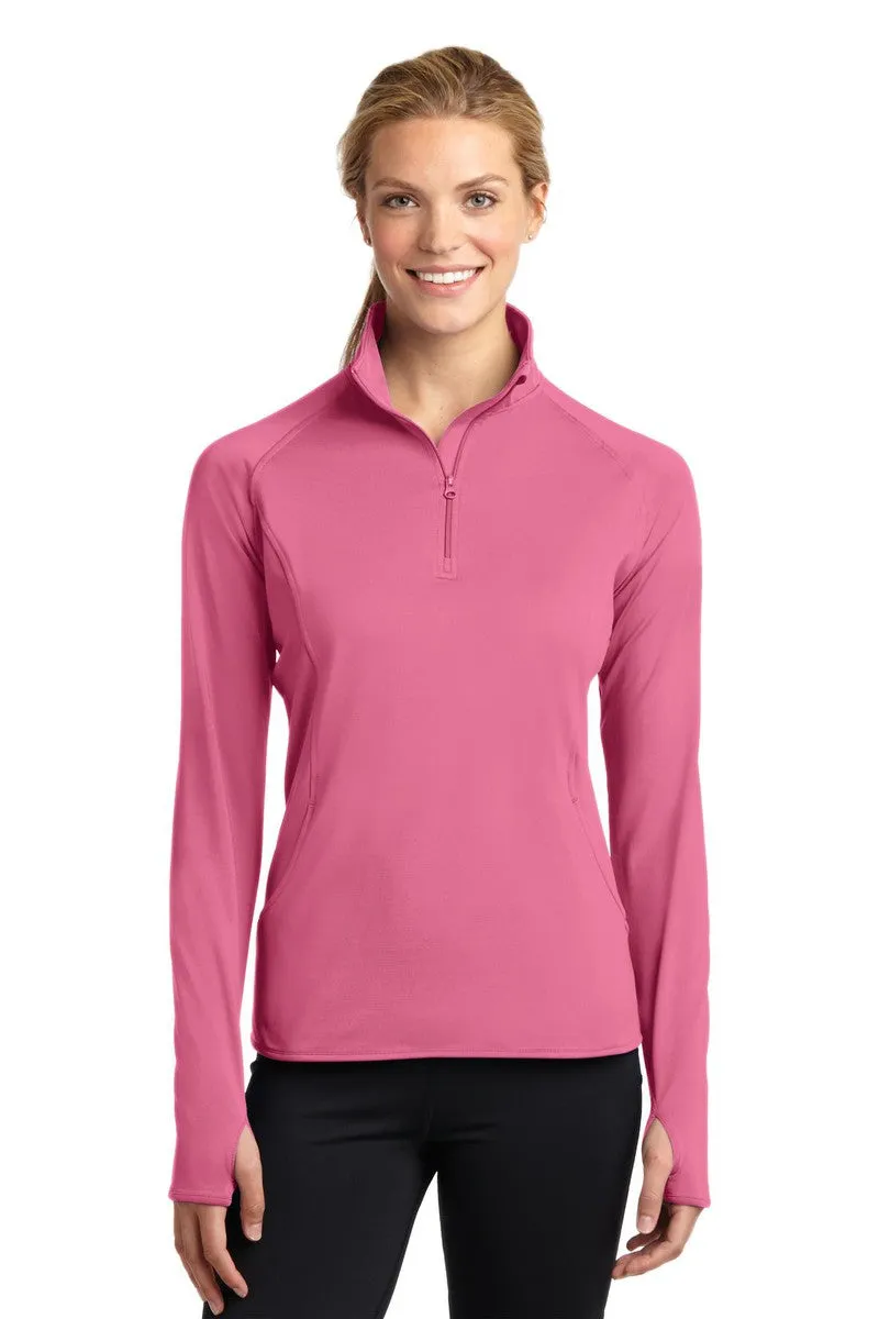 Sport-Tek LST850: Ladies Sport-Wick Stretch 1/2-Zip Pullover
