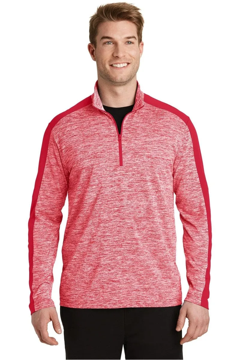 Sport-Tek ST397: PosiCharge Electric Heather Colorblock 1/4-Zip Pullover