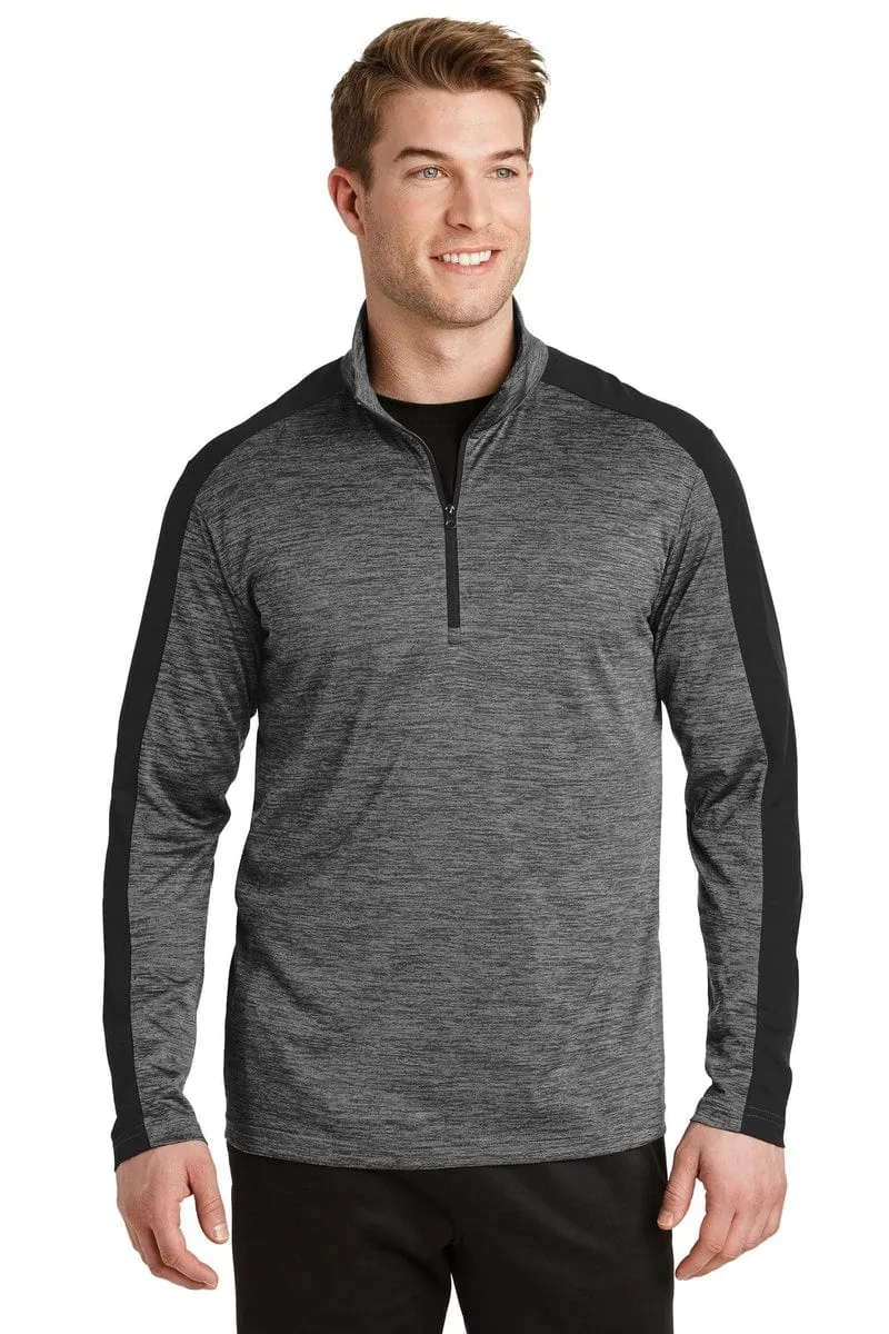 Sport-Tek ST397: PosiCharge Electric Heather Colorblock 1/4-Zip Pullover